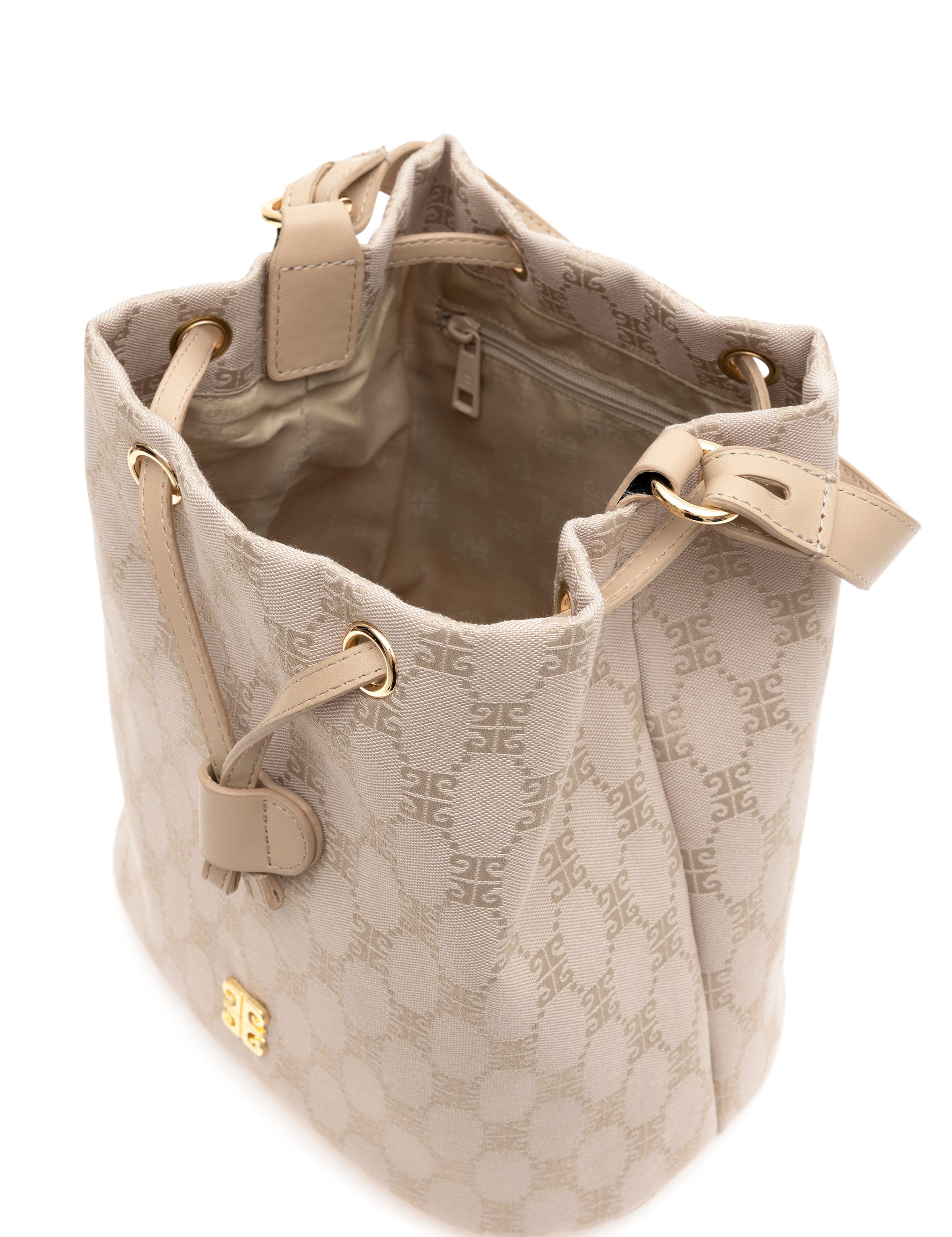 Bej Büzgülü Çanta