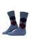 Erkek Bambu Karışımlı Mavi Soket Desenli Çorap