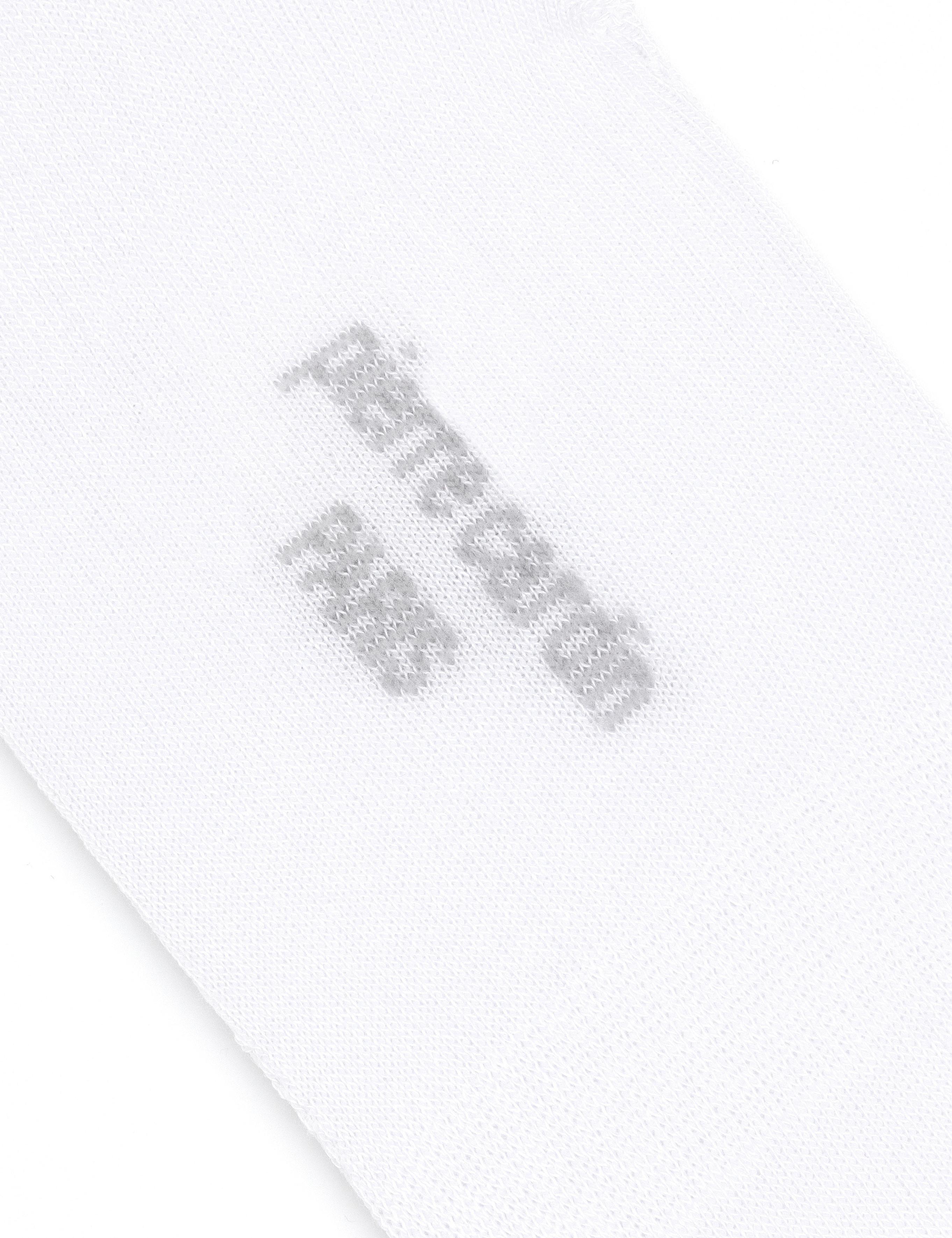 Erkek Bambu Karışımlı Beyaz Babet Desenli Çorap