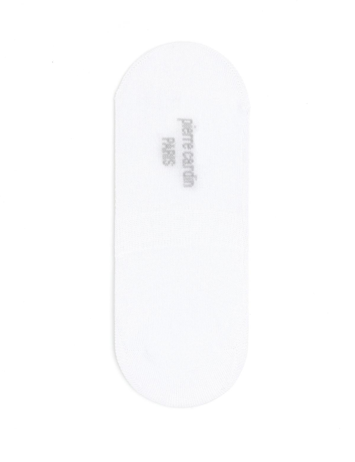 Erkek Bambu Karışımlı Beyaz Babet Desenli Çorap - 50291777005