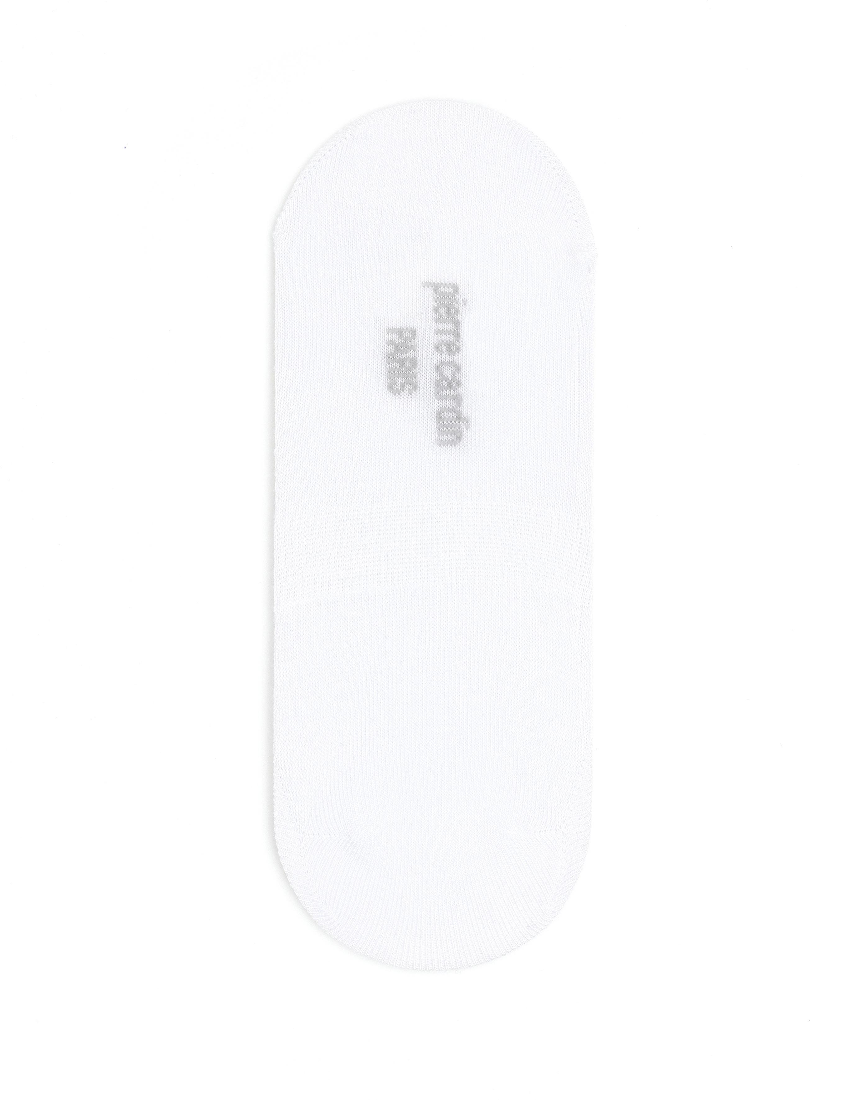 Erkek Bambu Karışımlı Beyaz Babet Desenli Çorap