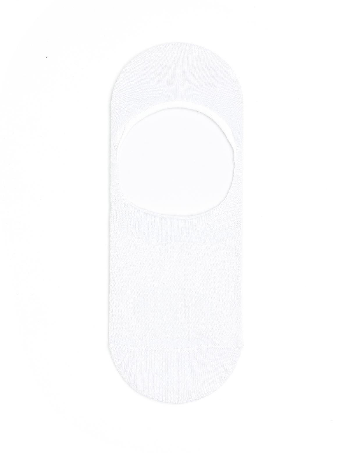 Erkek Bambu Karışımlı Beyaz Babet Desenli Çorap - 50291777005