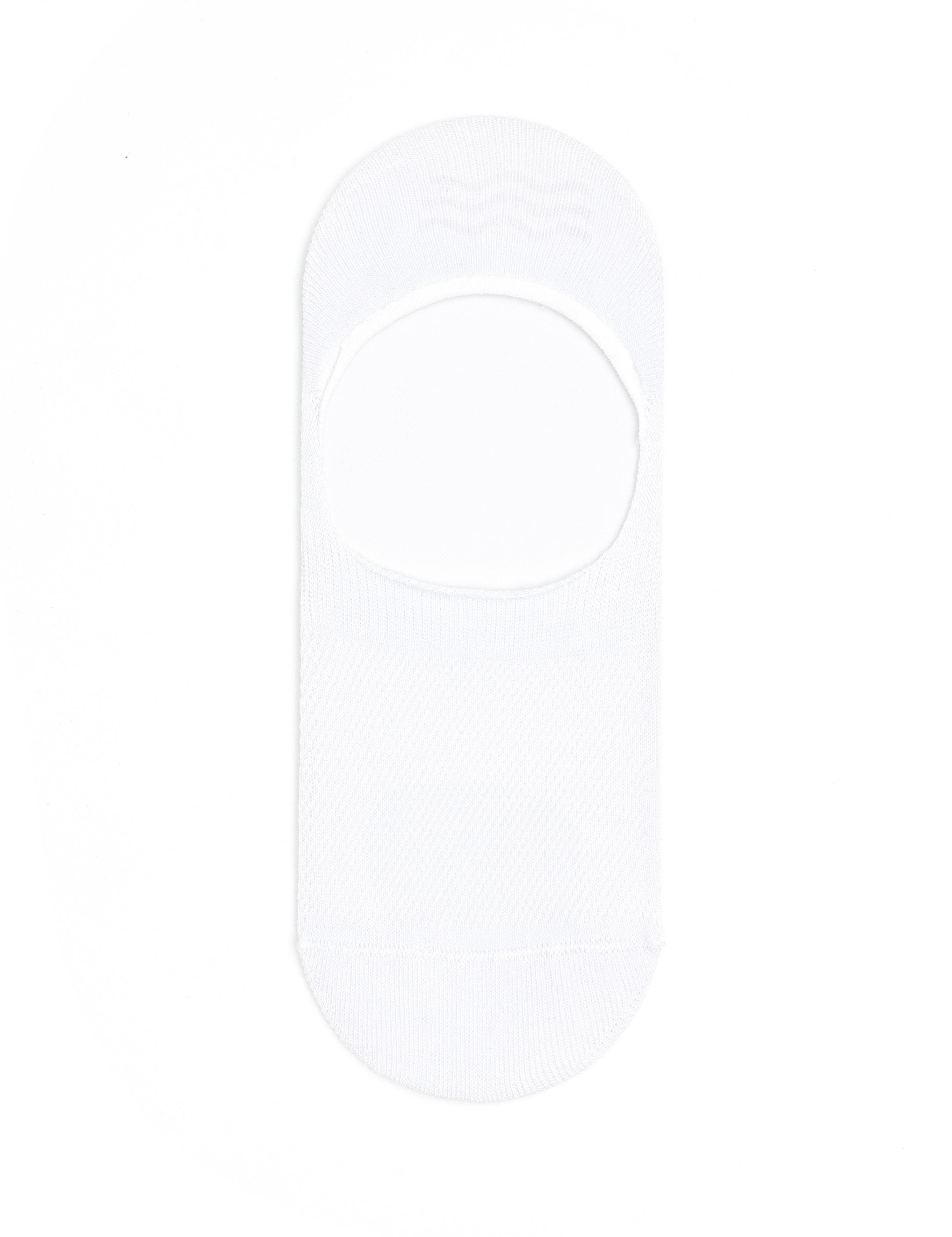 Erkek Bambu Karışımlı Beyaz Babet Desenli Çorap