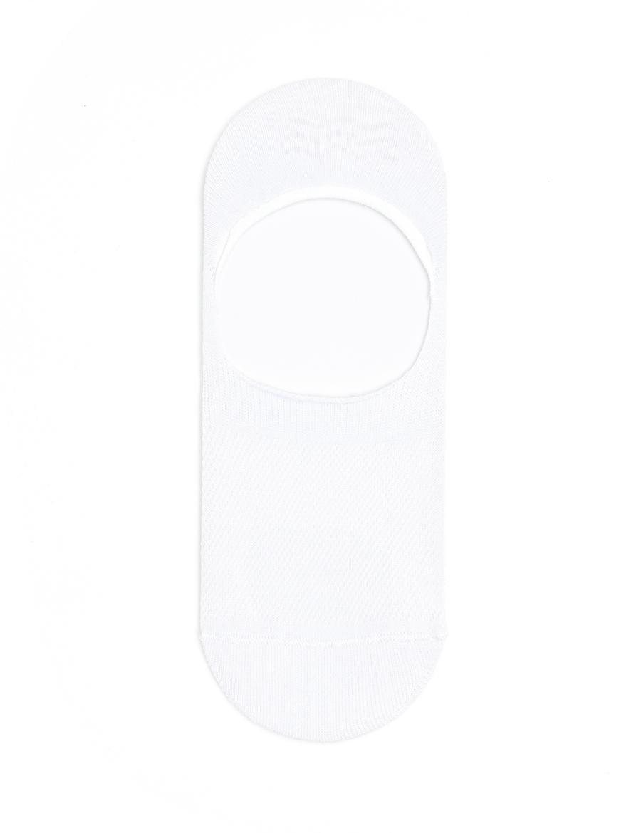 Erkek Bambu Karışımlı Beyaz Babet Desenli Çorap