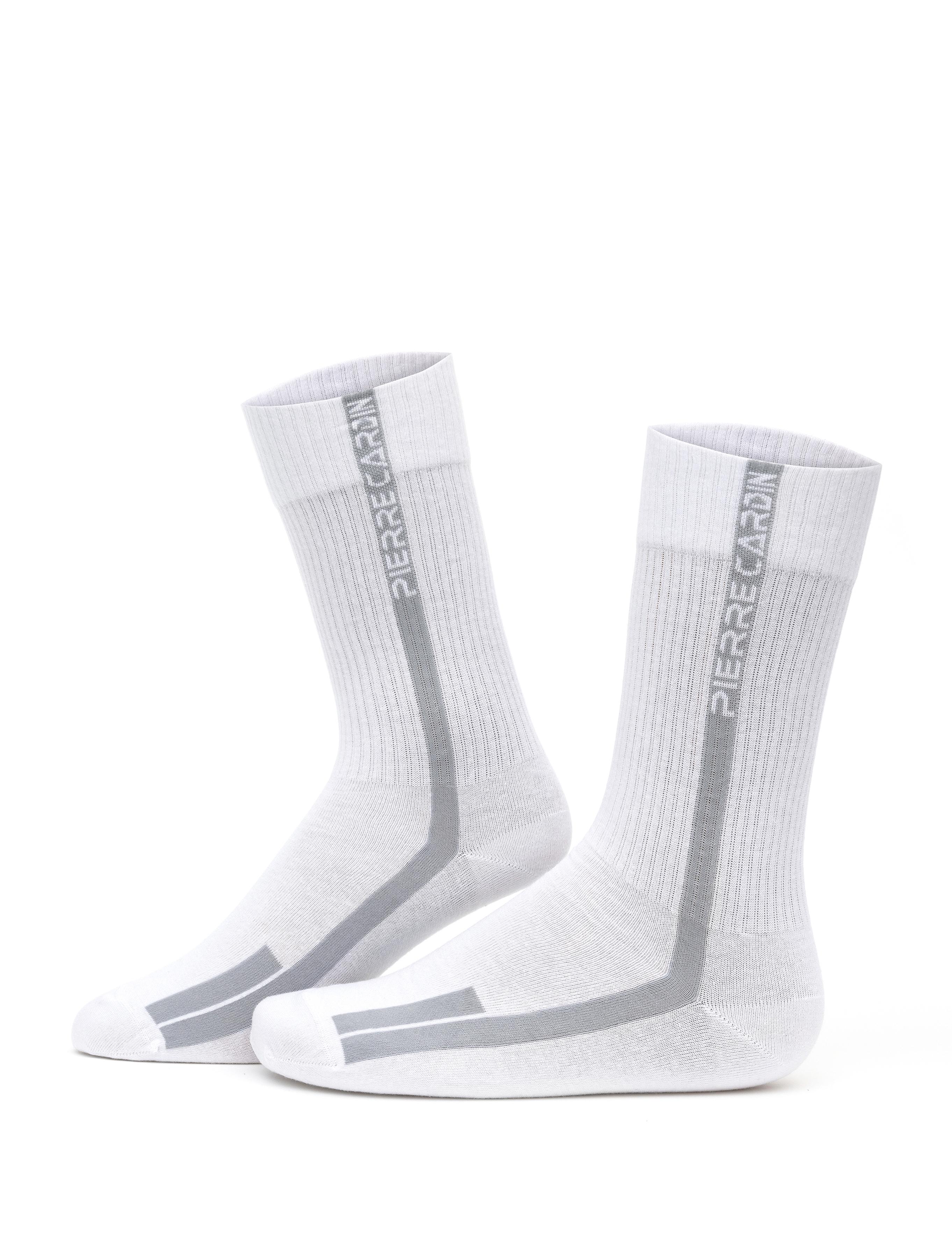 Erkek Pamuk Karışımlı Gri Soket Desenli Çorap