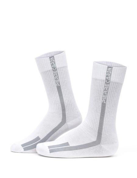 Erkek Pamuk Karışımlı Gri Soket Desenli Çorap - 50291781002