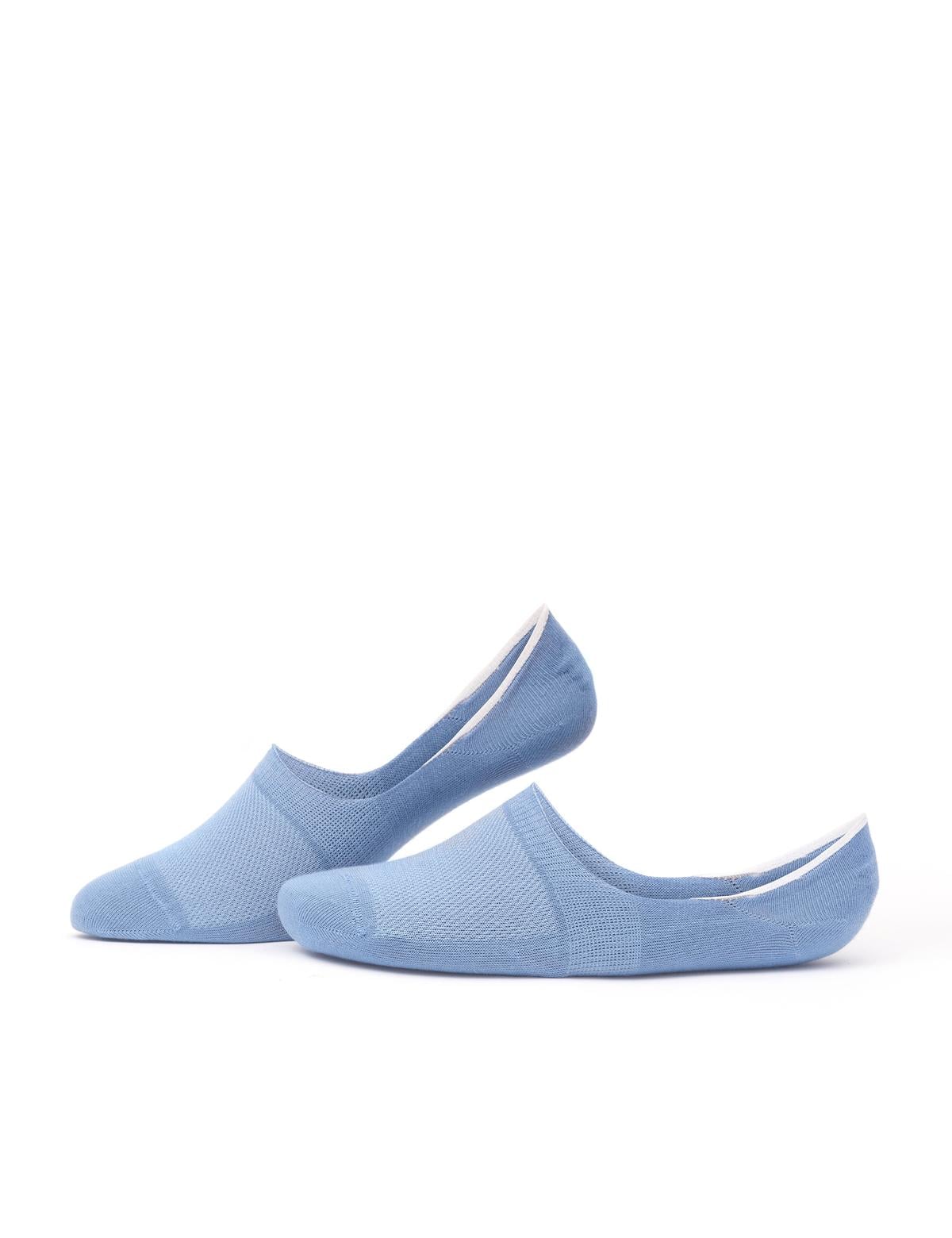 Erkek Bambu Karışımlı Mavi Babet Desenli Çorap