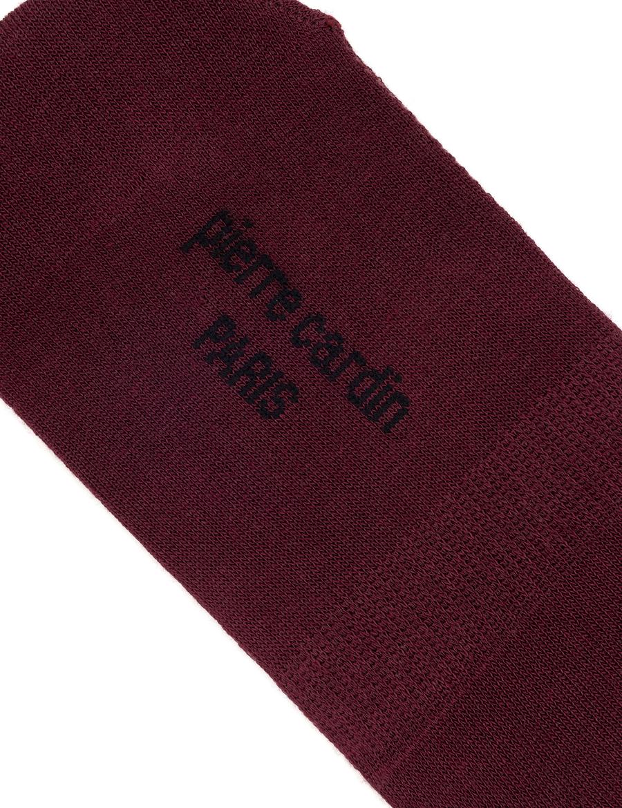 Erkek Bambu Karışımlı Bordo Babet Desenli Çorap