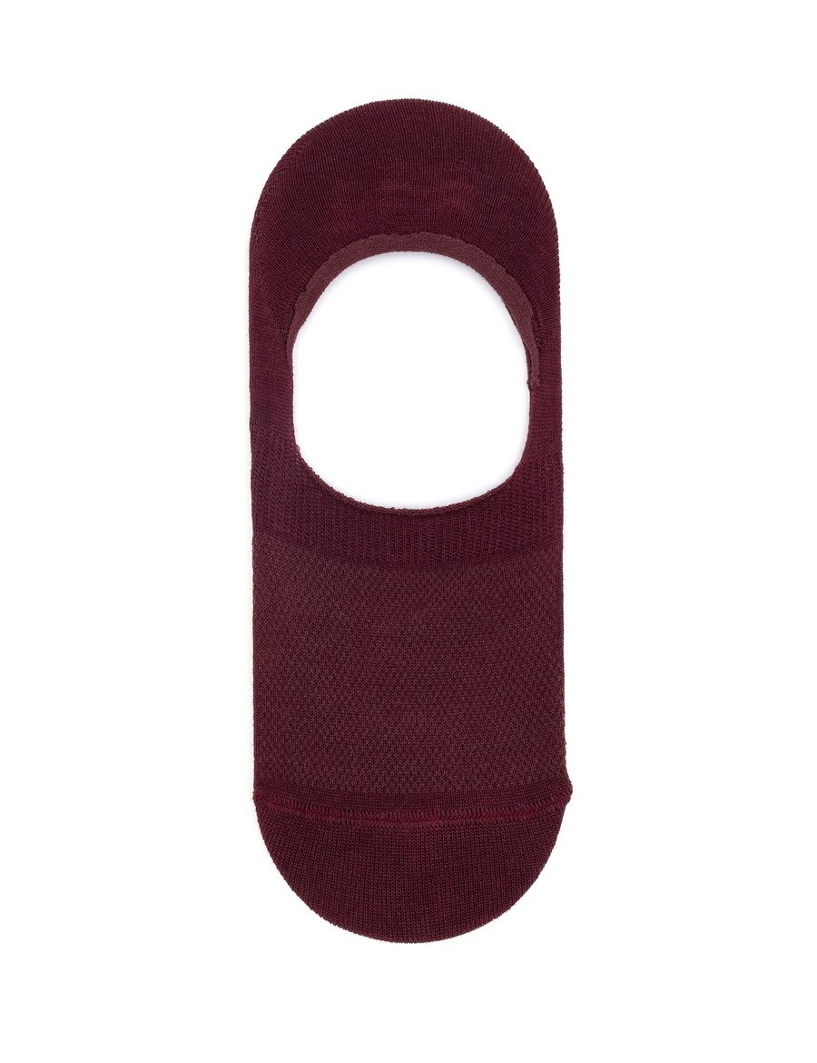 Erkek Bambu Karışımlı Bordo Babet Desenli Çorap