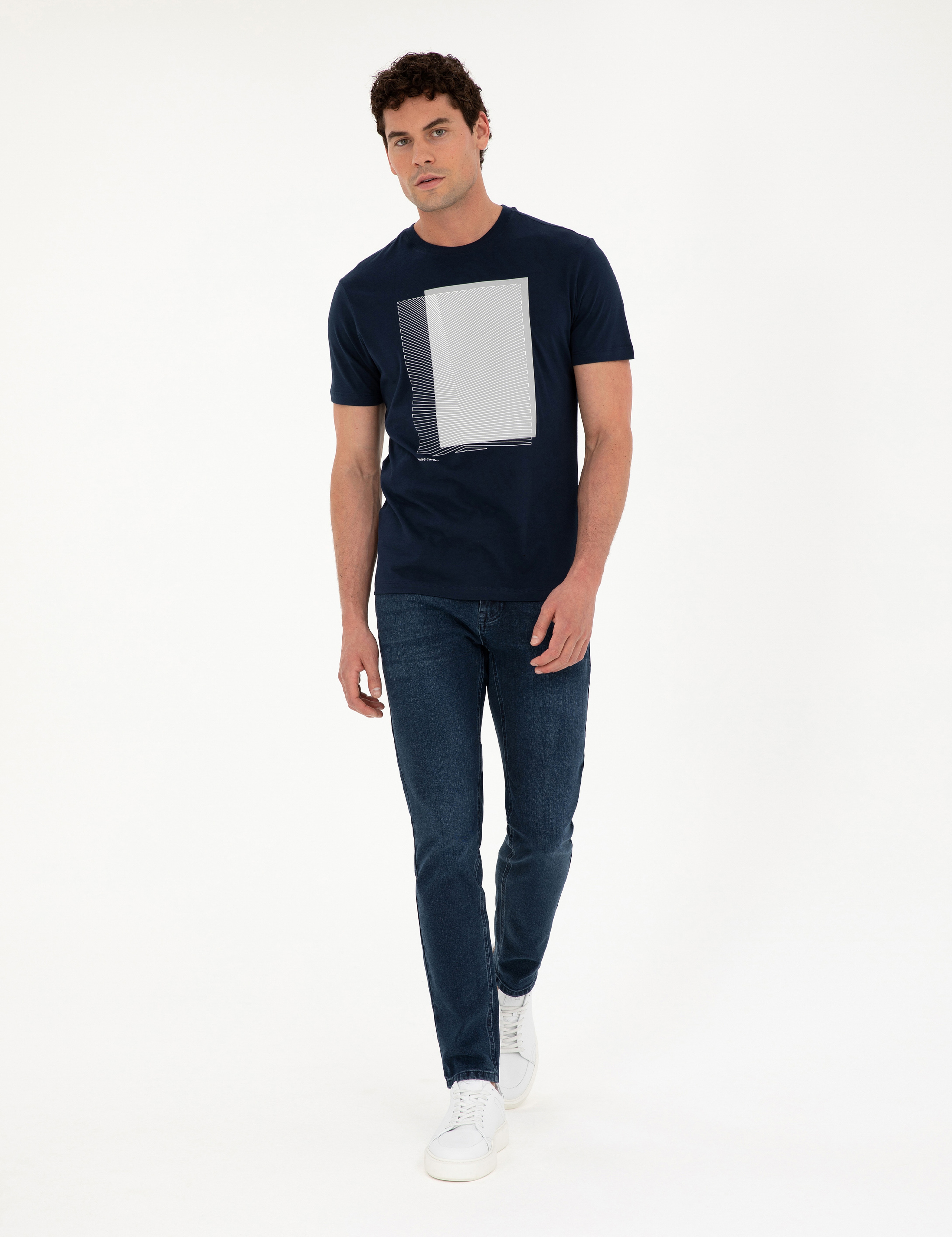 Lacivert Slim Fit Tişört - Image 4