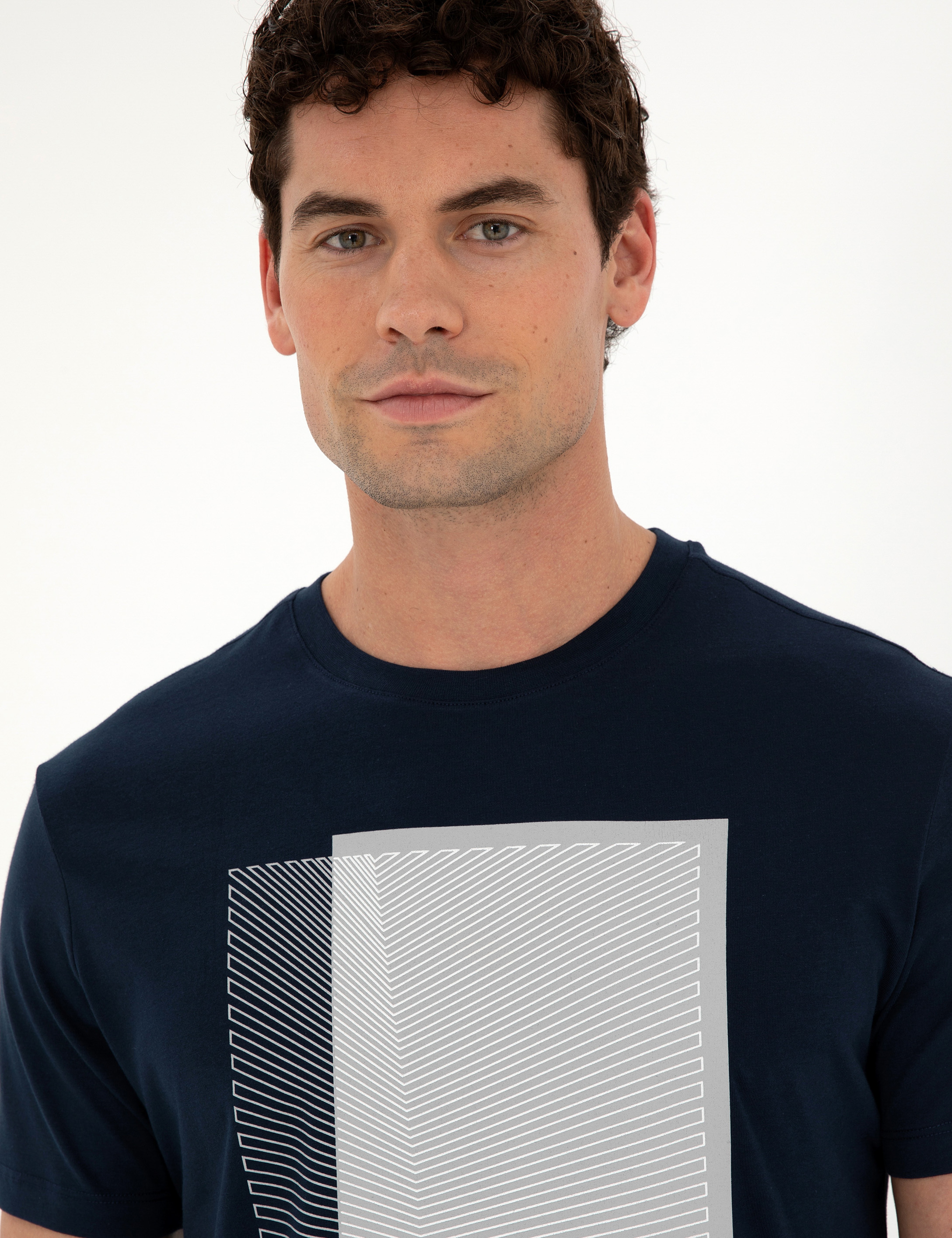 Lacivert Slim Fit Tişört - Image 2