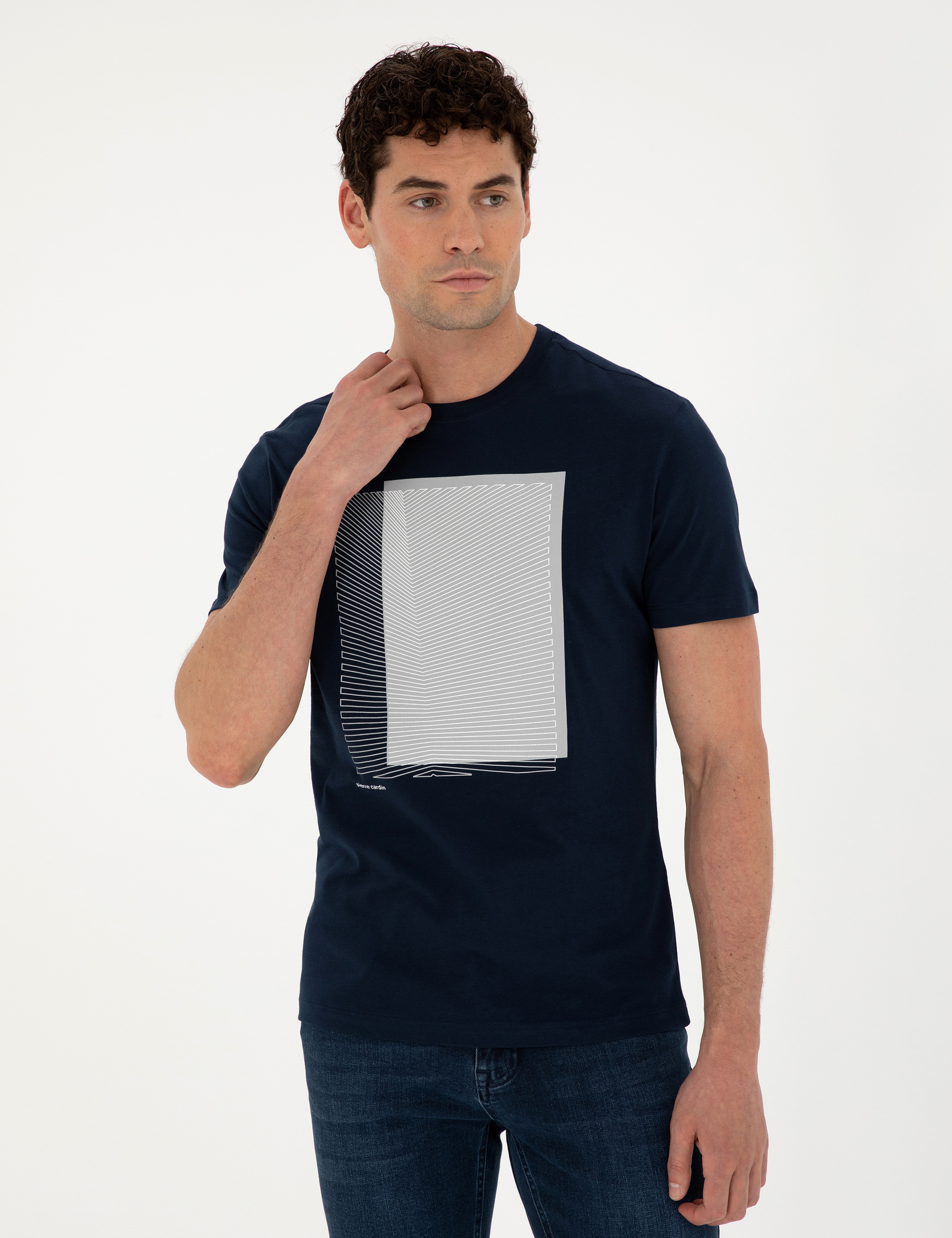 Lacivert Slim Fit Tişört - Image 3