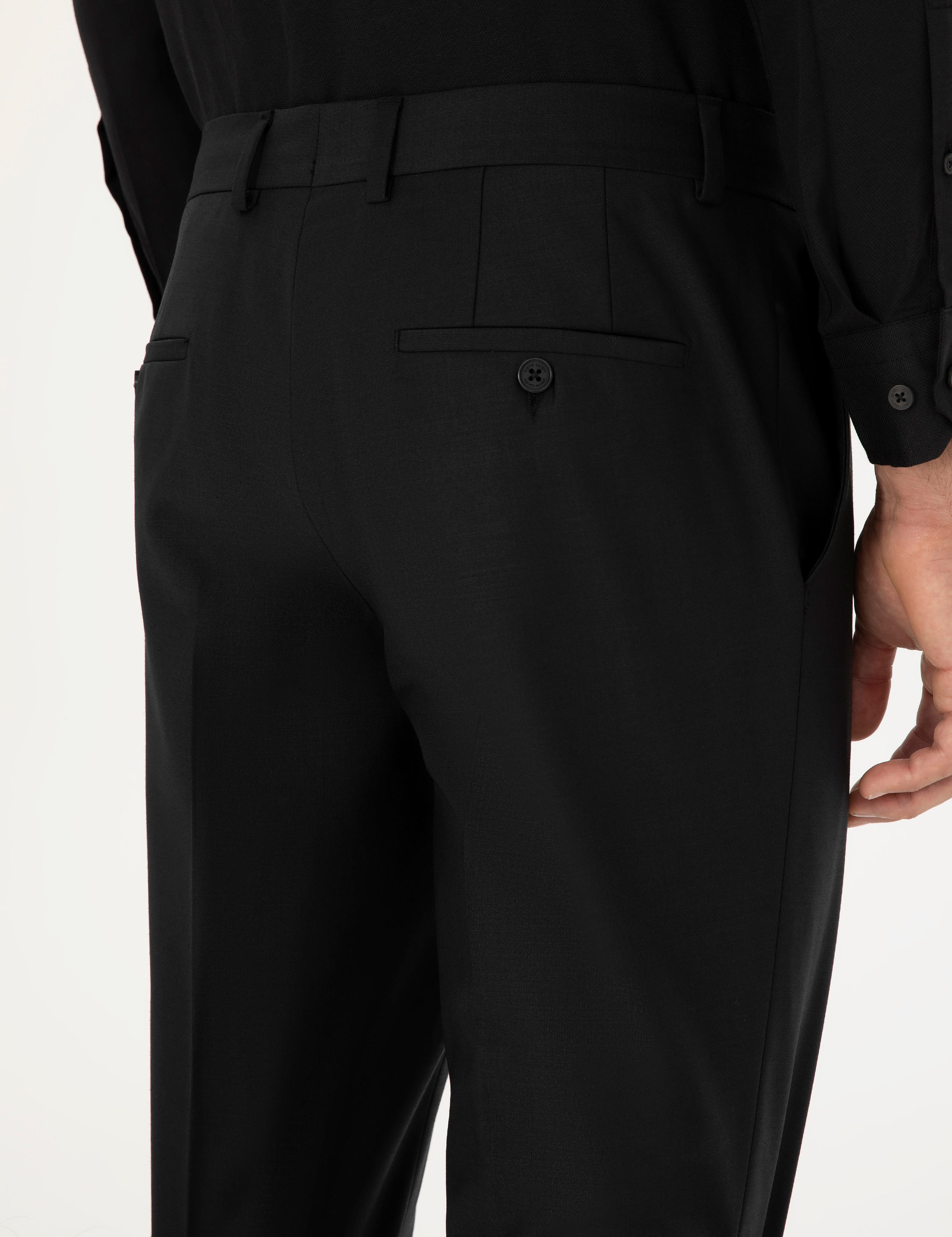 Siyah Slim Fit Kumaş Pantolon