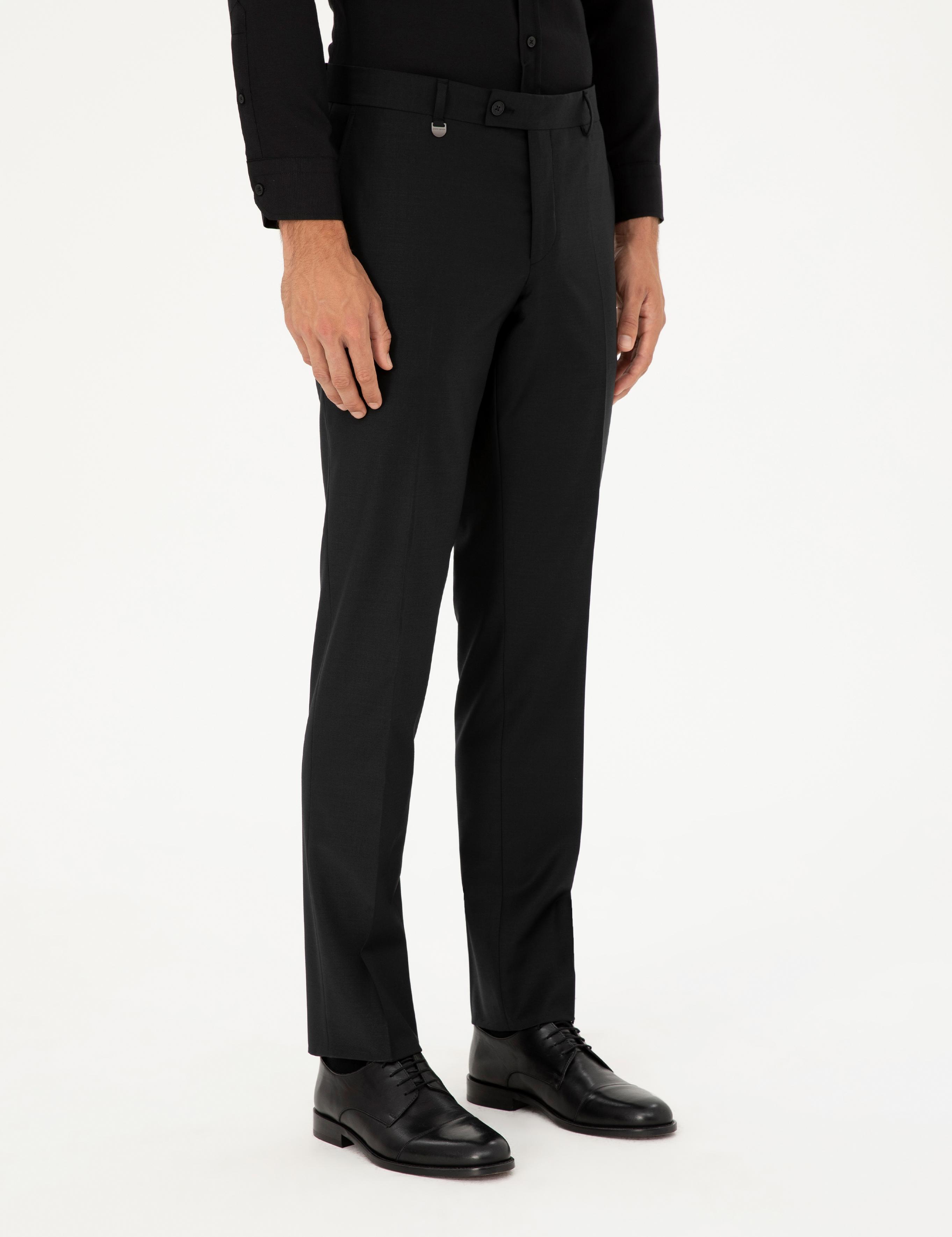 Siyah Slim Fit Kumaş Pantolon