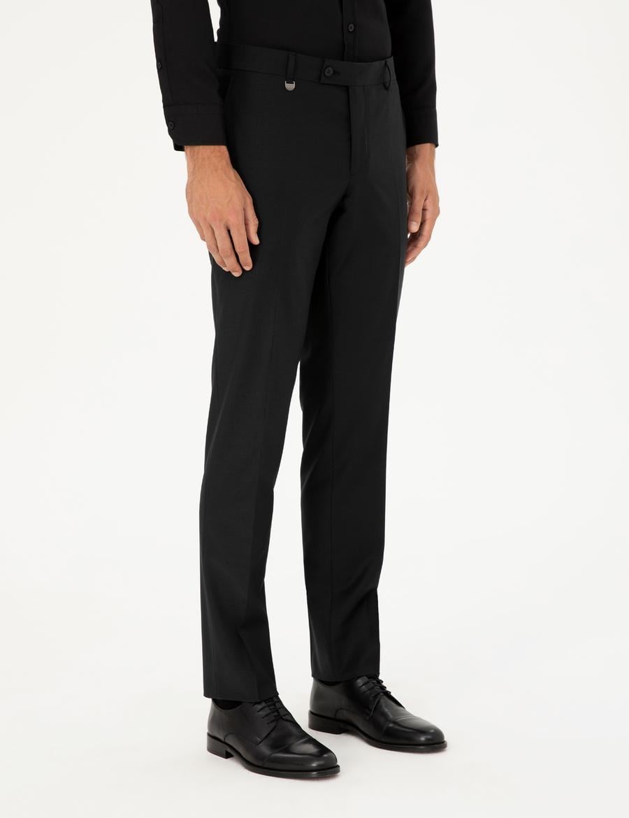 Siyah Slim Fit Kumaş Pantolon