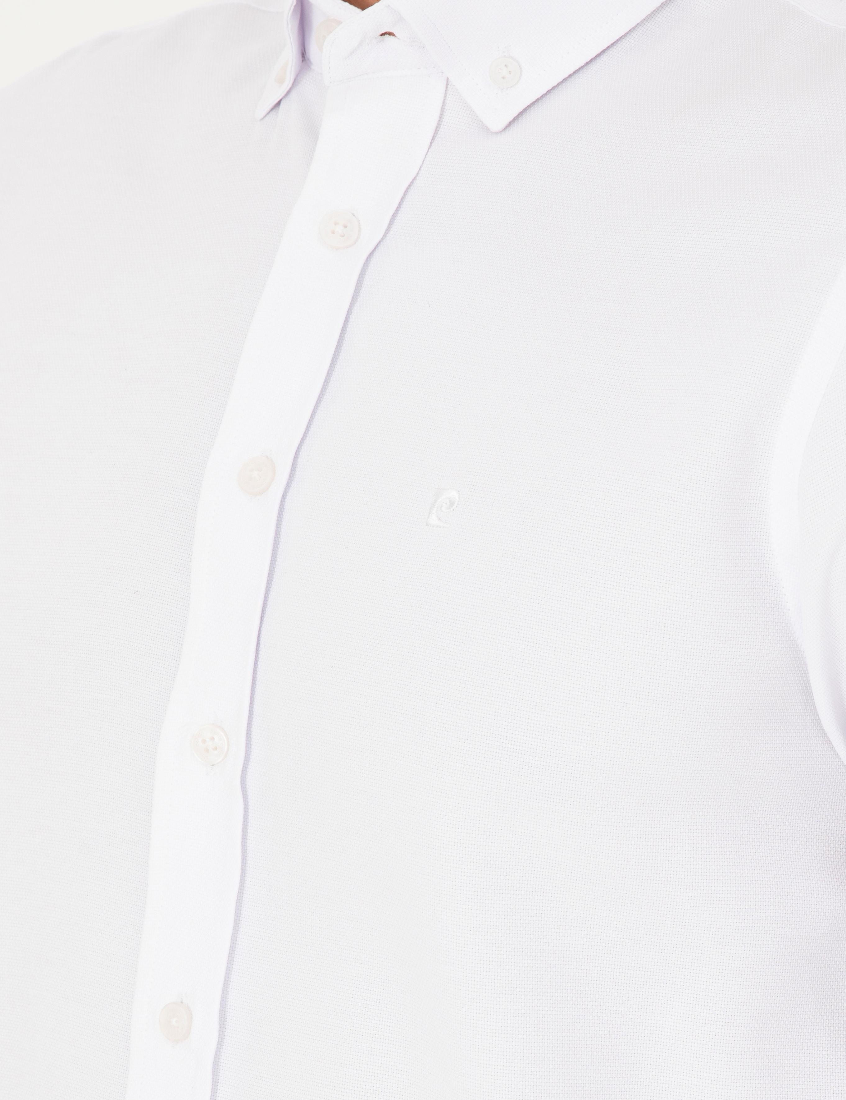 Beyaz Oxford Slim Fit Uzun Kollu Gömlek