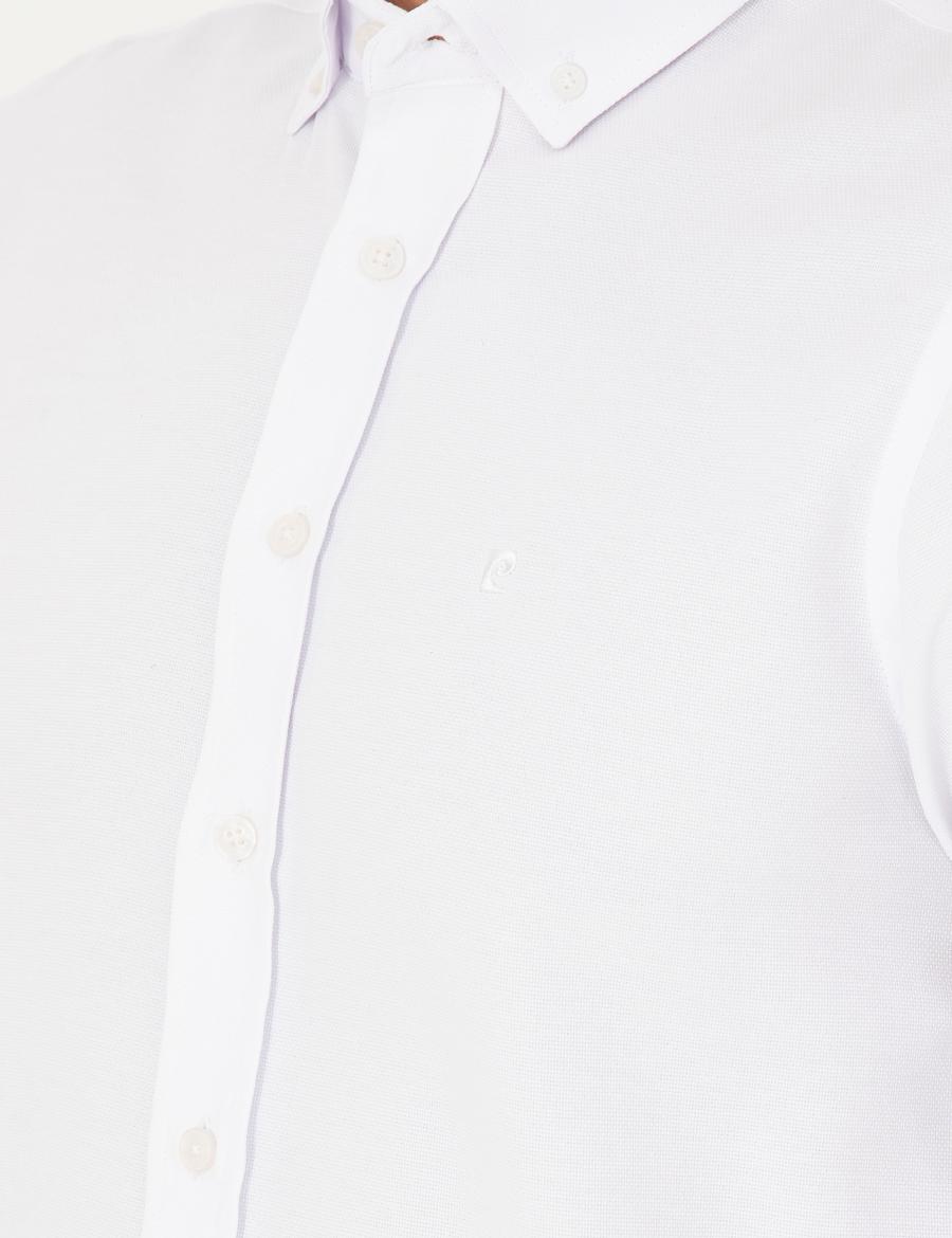 Beyaz Oxford Slim Fit Uzun Kollu Gömlek