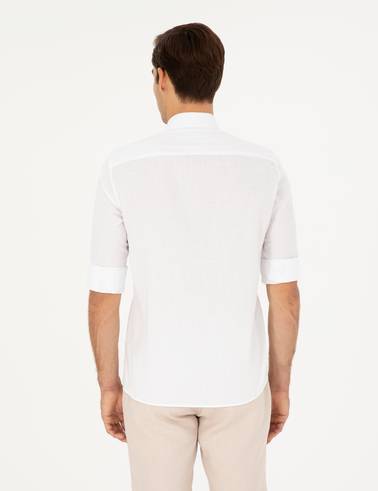 Yeşil Regular Fit Uzun Kollu Gömlek