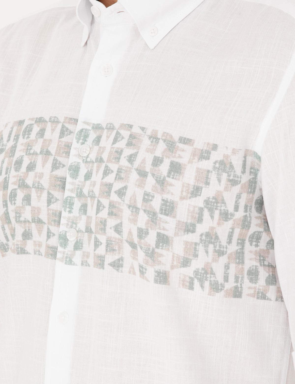 Yeşil Regular Fit Uzun Kollu Gömlek - 50284177013