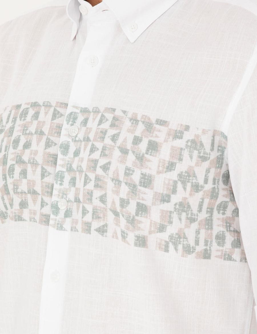 Yeşil Regular Fit Uzun Kollu Gömlek