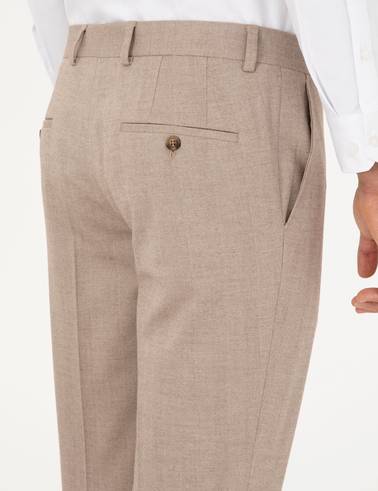Bej Ex. Slim Fit Kumaş Pantolon