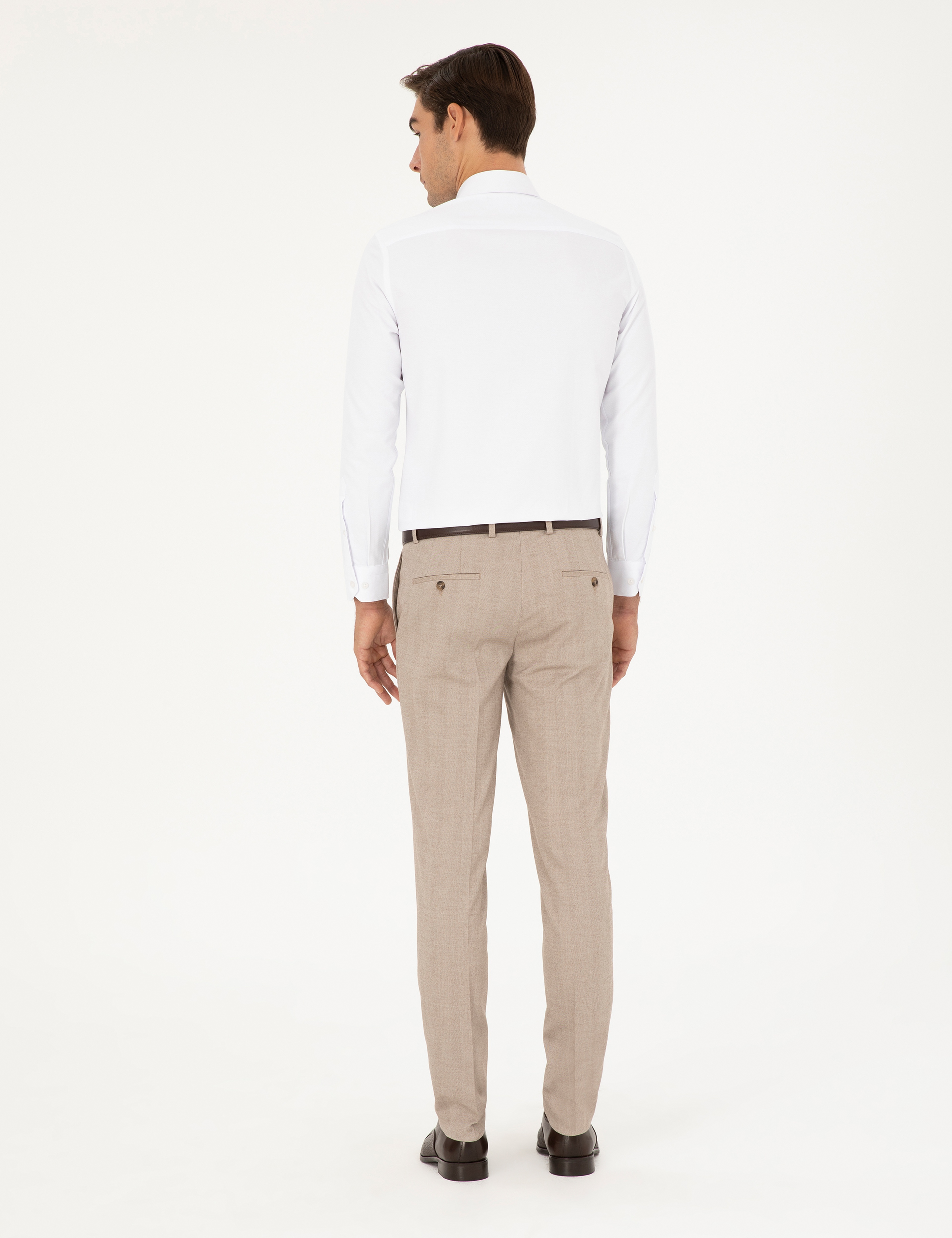 Bej Ex. Slim Fit Kumaş Pantolon