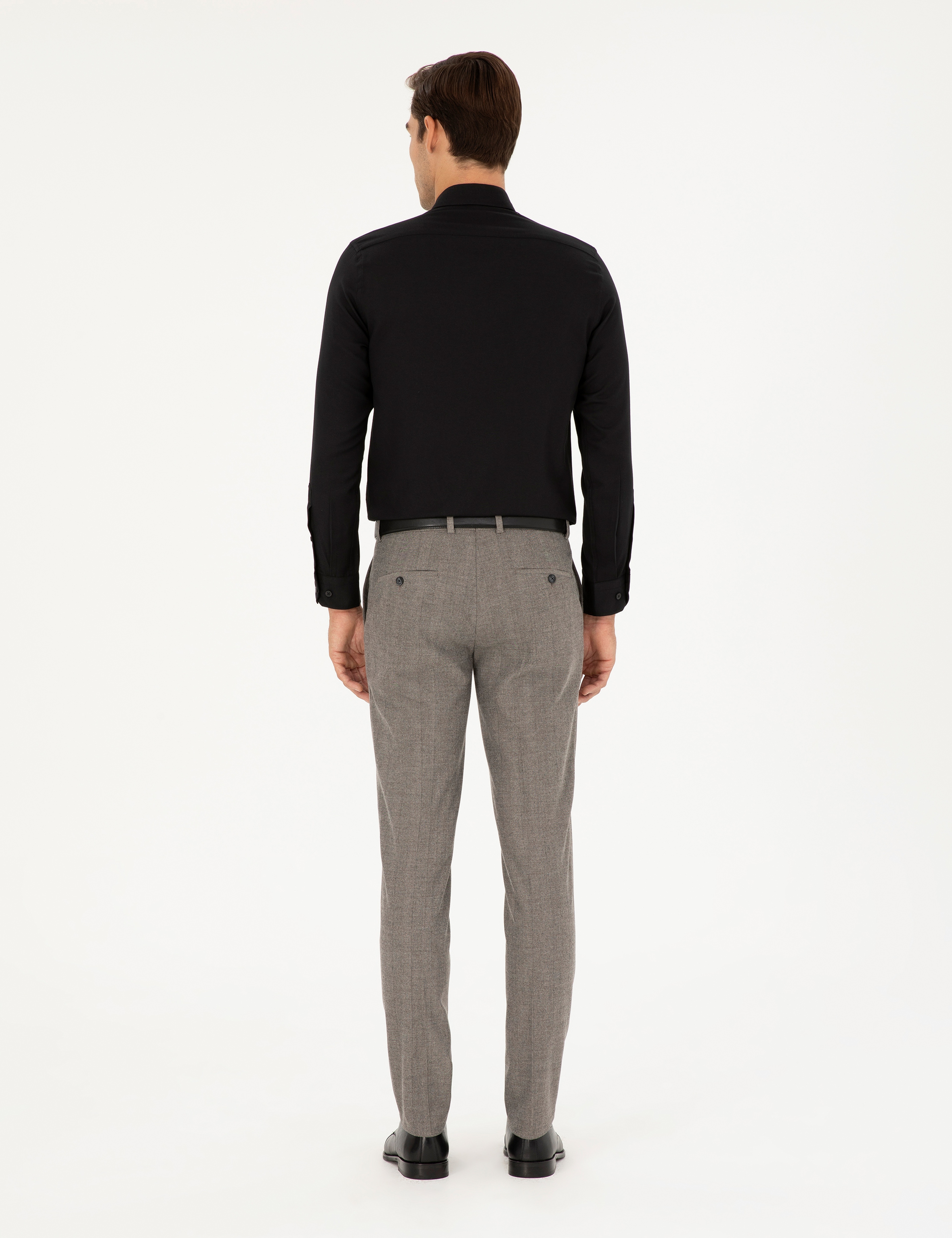 Gri Ex. Slim Fit Kumaş Pantolon - Image 4