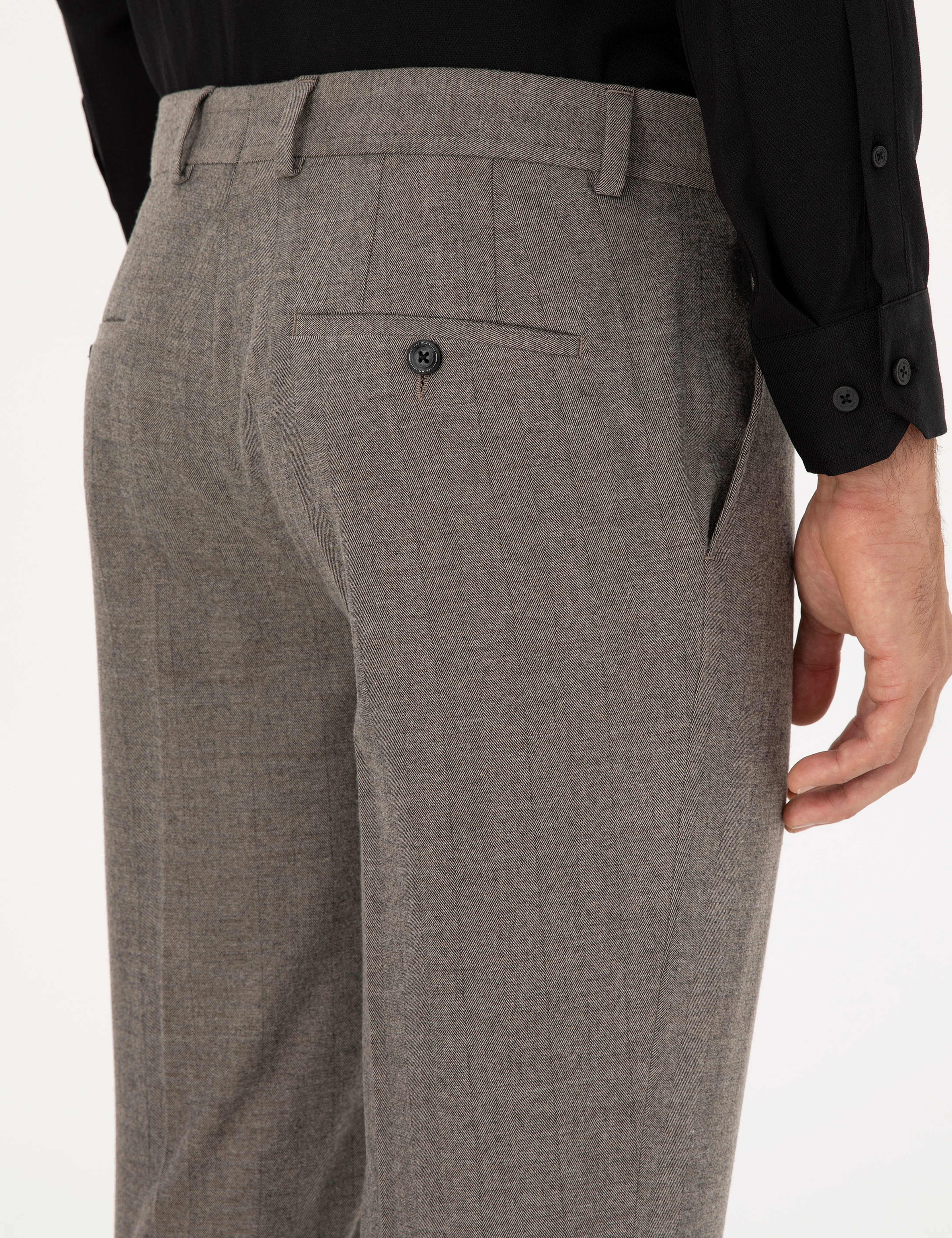 Gri Ex. Slim Fit Kumaş Pantolon