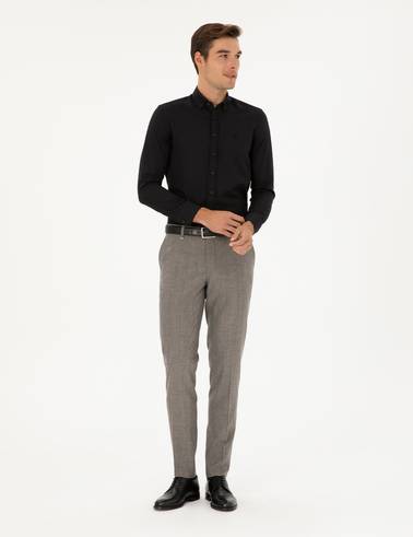 Gri Ex. Slim Fit Kumaş Pantolon