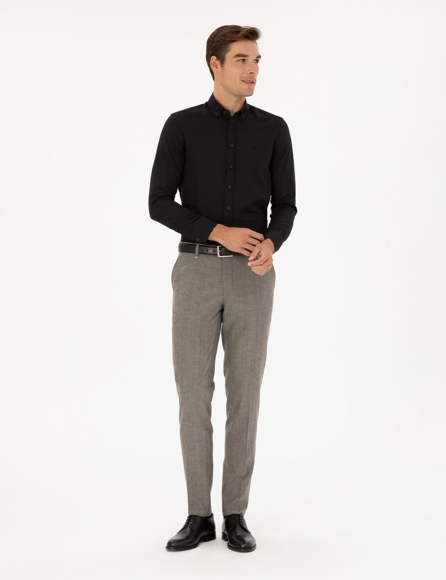 Gri Ex. Slim Fit Kumaş Pantolon