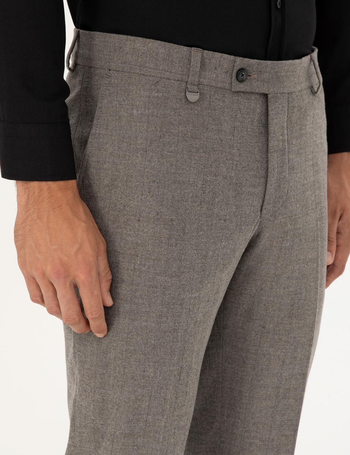 Gri Ex. Slim Fit Kumaş Pantolon - 50295056116