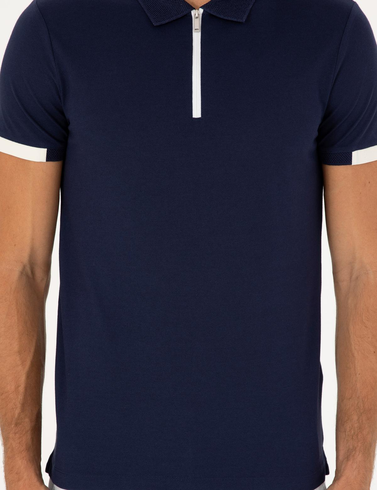 Lacivert Slim Fit Tişört - 50281060035