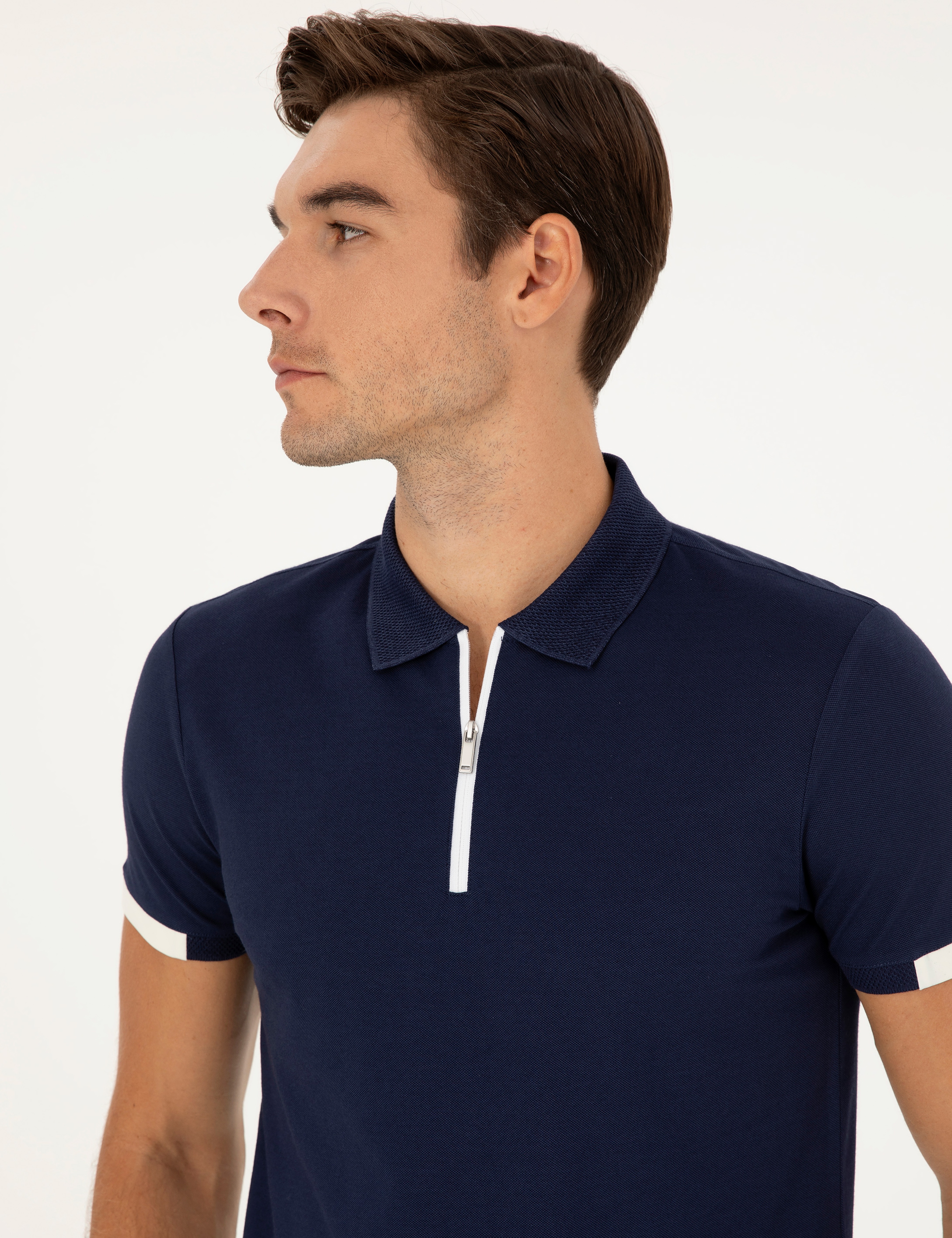 Lacivert Slim Fit Tişört - Image 2