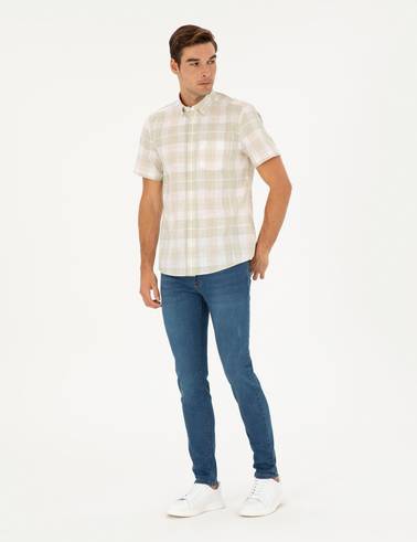 Haki Regular Fit Kısa Kollu Gömlek