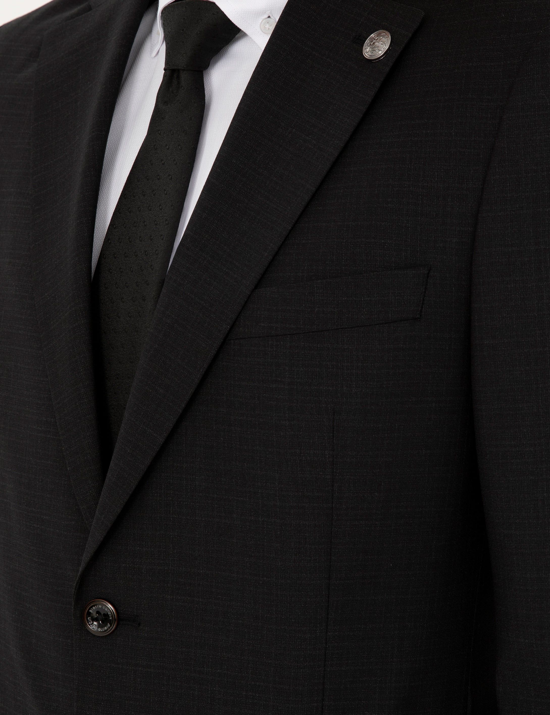 Siyah Slim Fit %100 Yün Takım Elbise