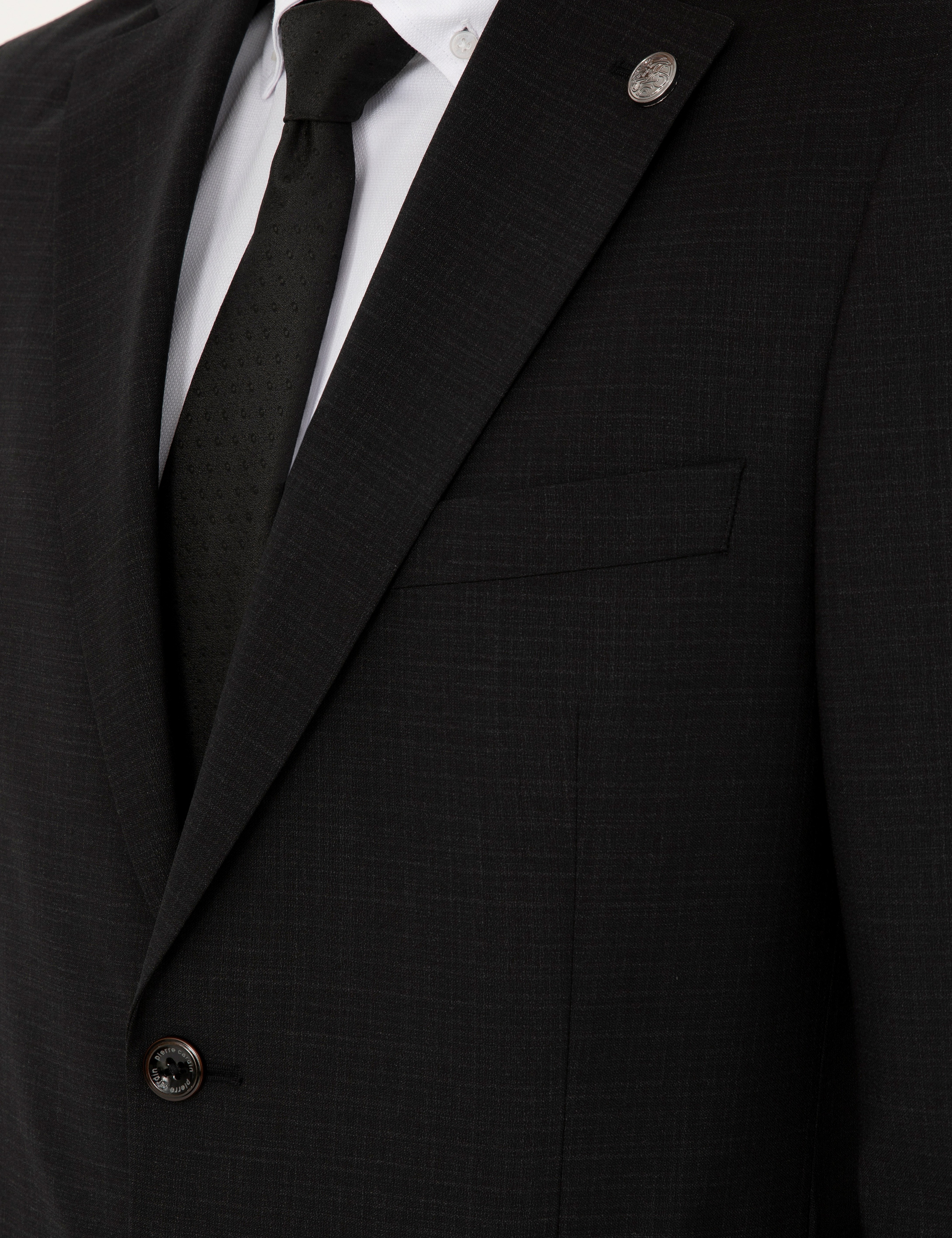 Siyah Slim Fit %100 Yün Takım Elbise - Image 7