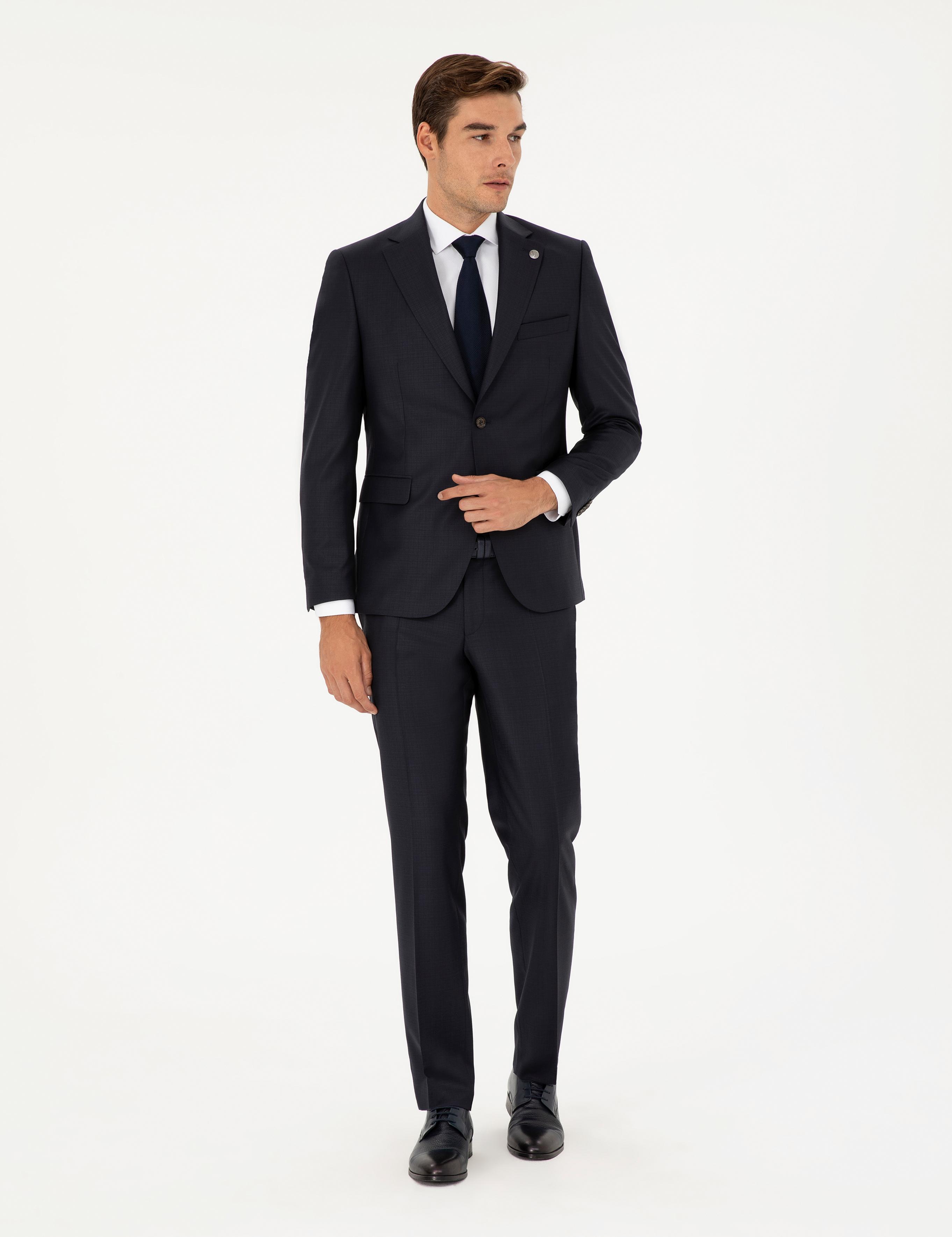 Lacivert Slim Fit Takım Elbise