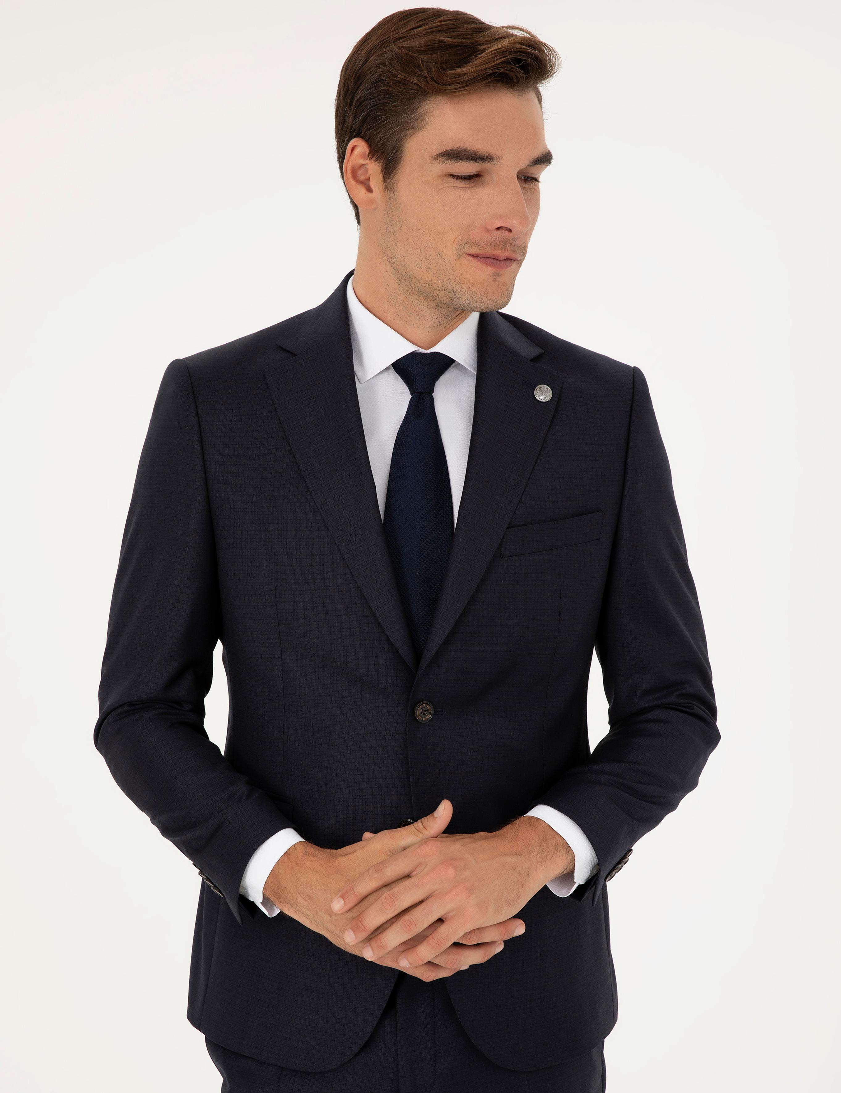 Lacivert Slim Fit Takım Elbise