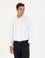 Beyaz Slim Fit Armürlü Uzun Kollu Gömlek
