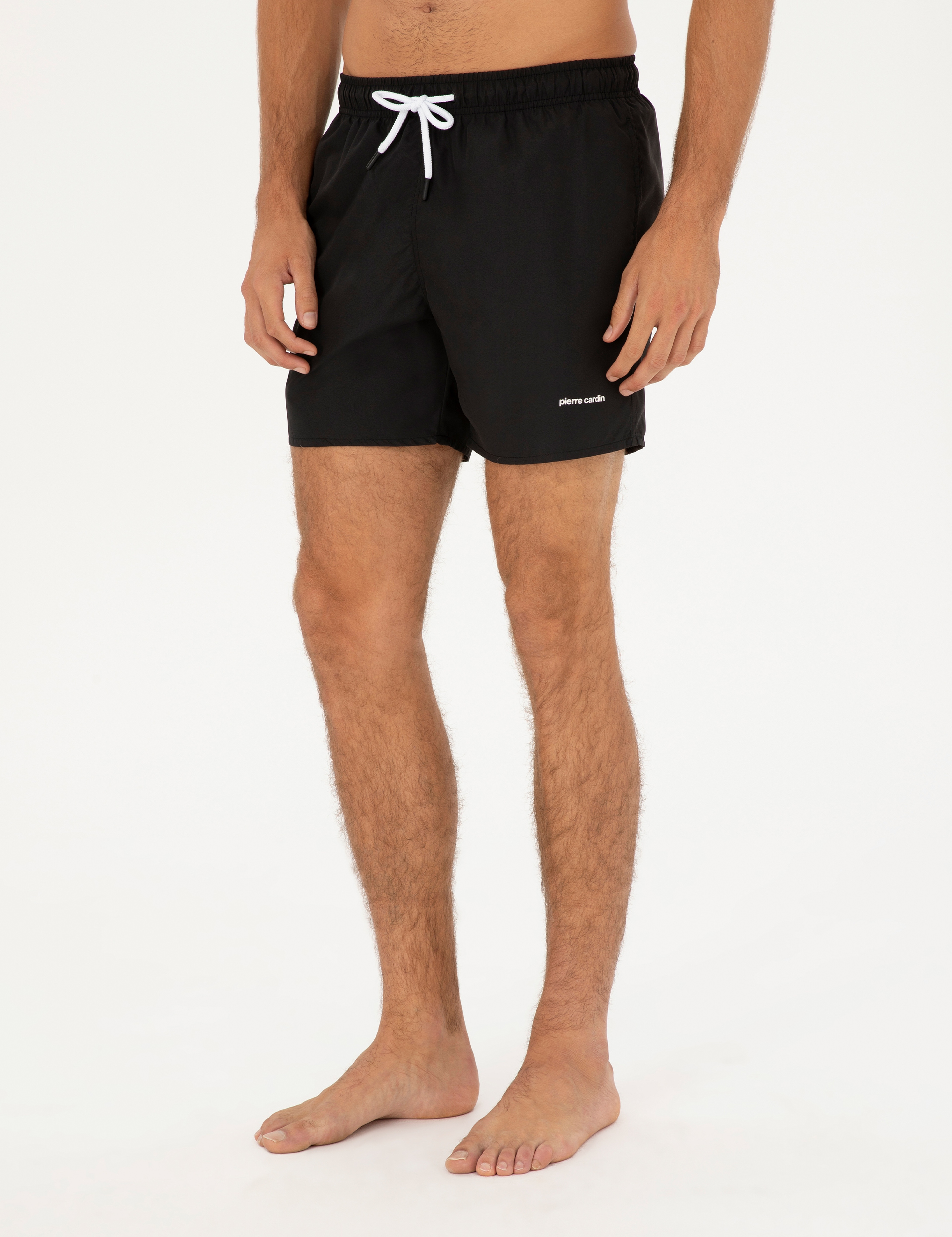 Siyah Regular Fit Deniz Şortu - Image 2