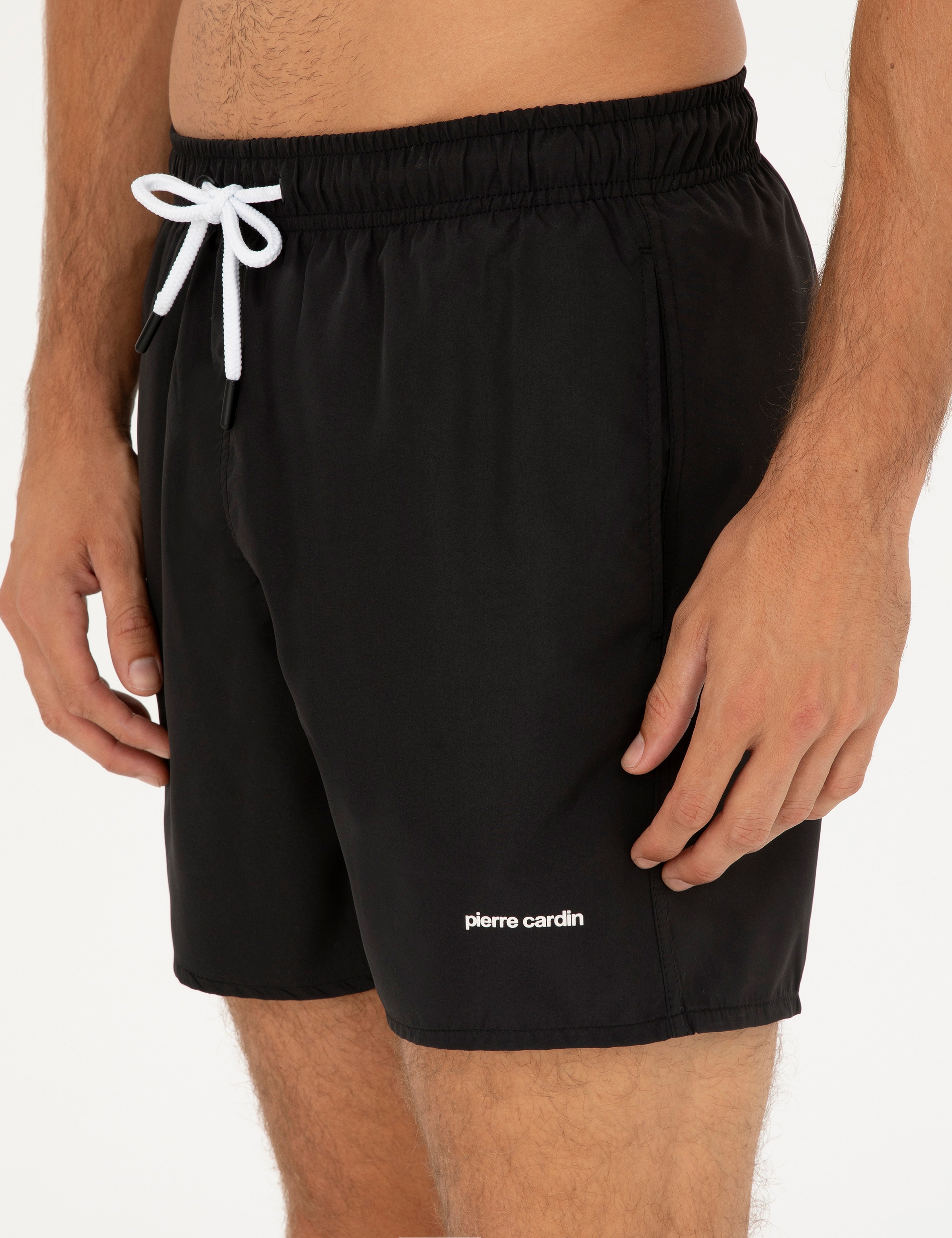 Siyah Regular Fit Deniz Şortu - Image 3