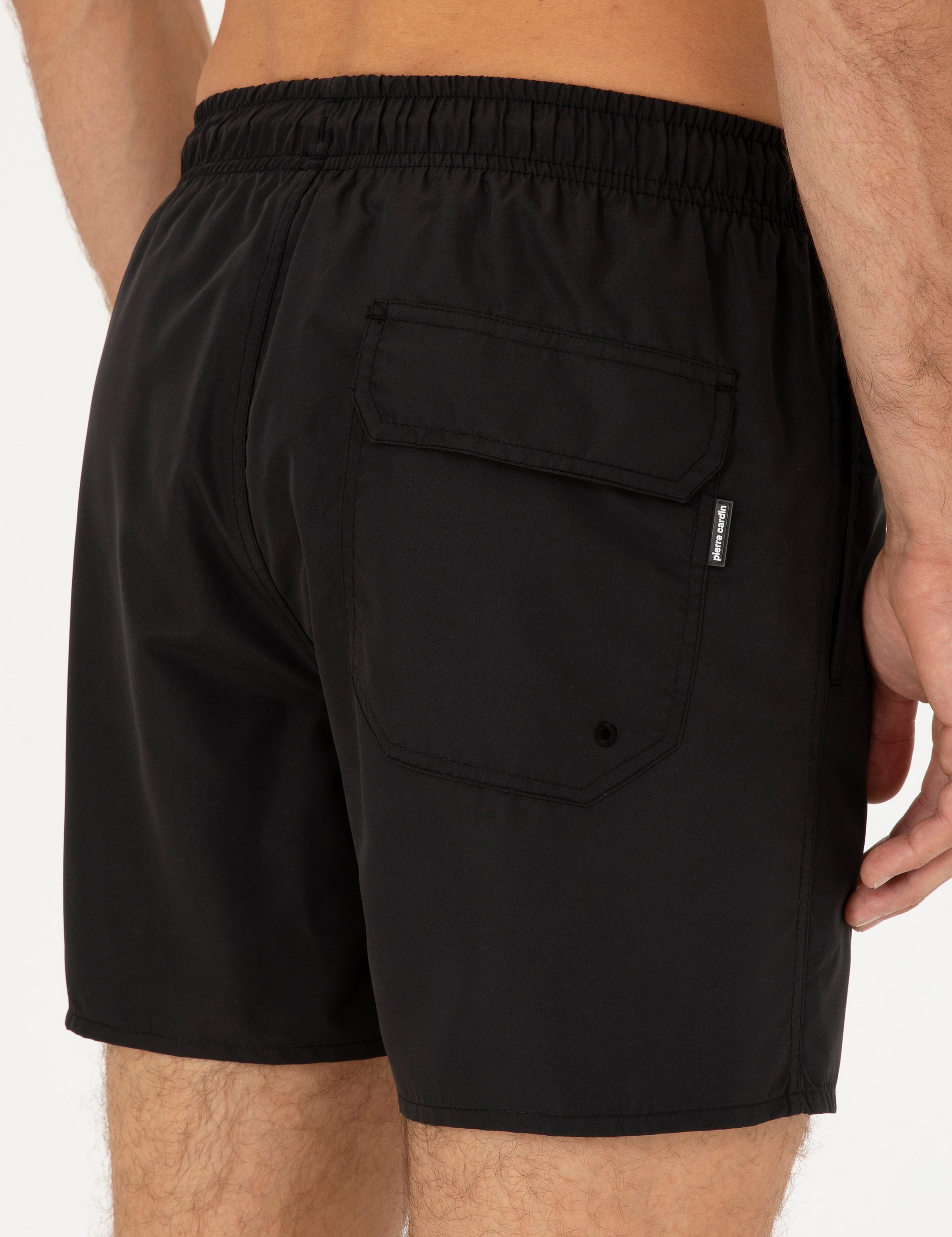 Siyah Regular Fit Deniz Şortu