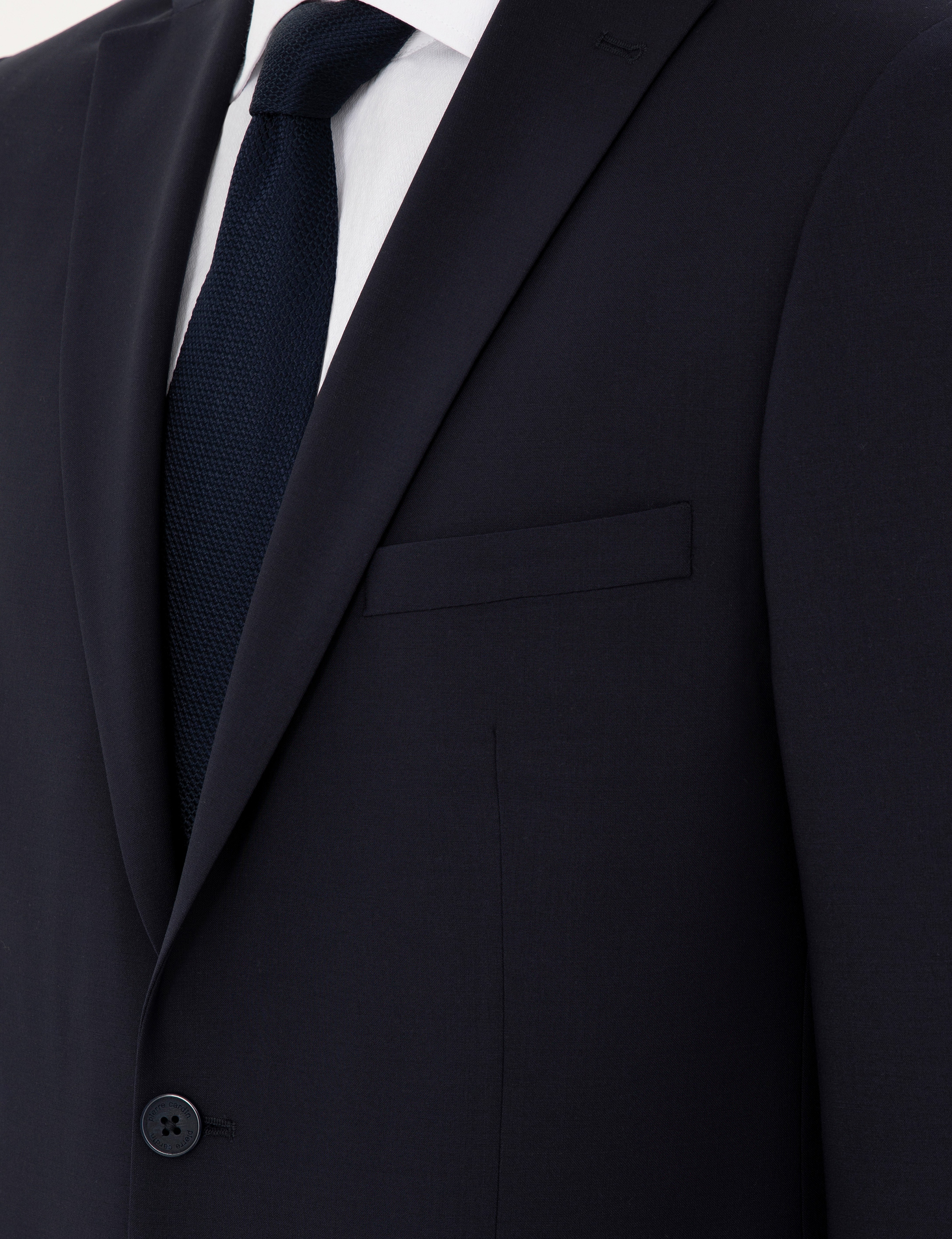 Lacivert Slim Fit Yünlü Takım Elbise