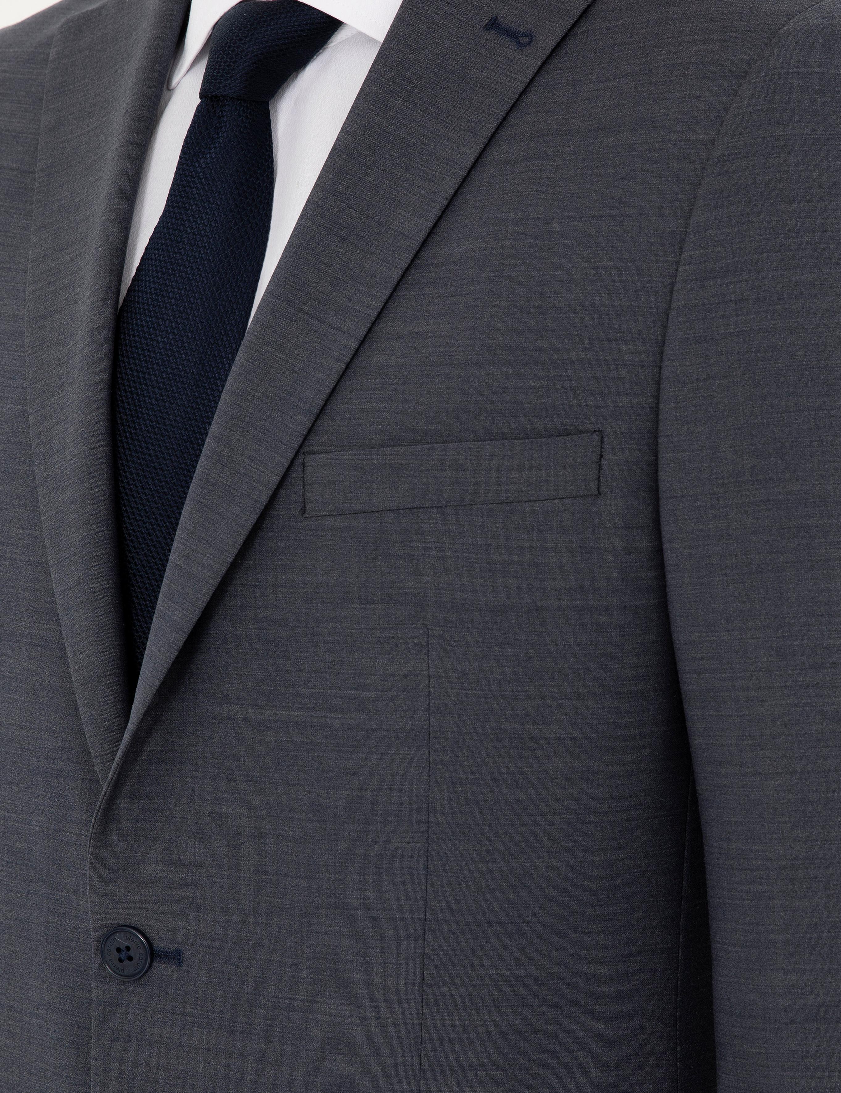 Koyu Mavi Slim Fit Yünlü Takım Elbise