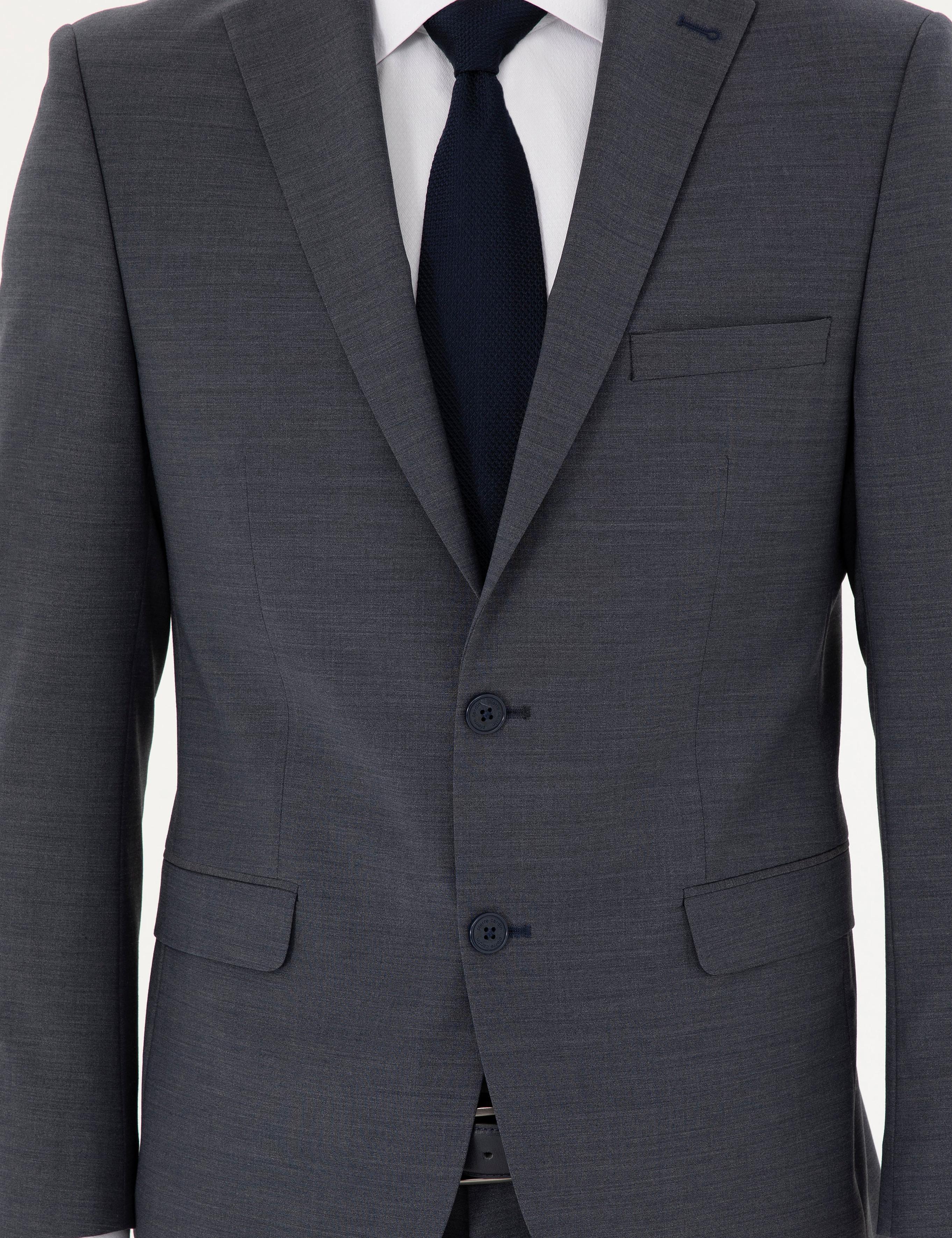 Koyu Mavi Slim Fit Yünlü Takım Elbise