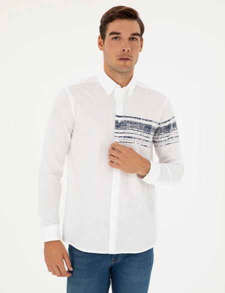 Lacivert Regular Fit Uzun Kollu Gömlek - 50289200007