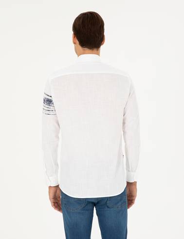 Lacivert Regular Fit Uzun Kollu Gömlek