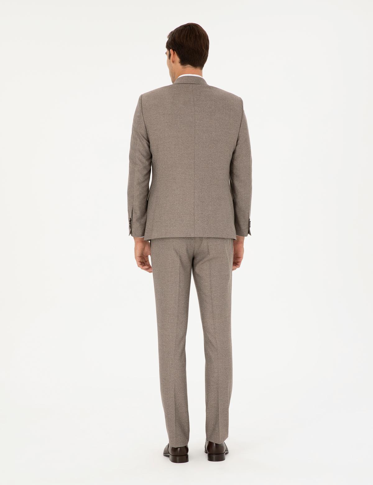 Açık Kahverengi Slim Fit Takım Elbise - 50295825044