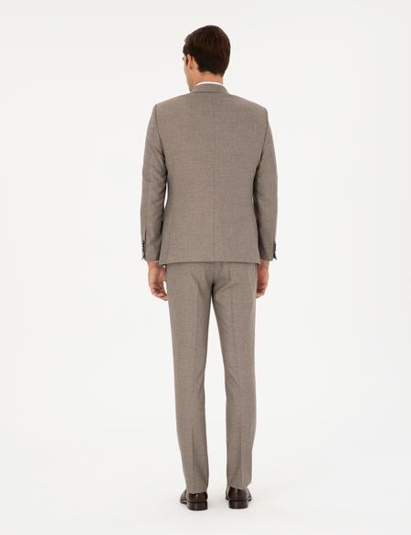 Açık Kahverengi Slim Fit Takım Elbise - 50295825044