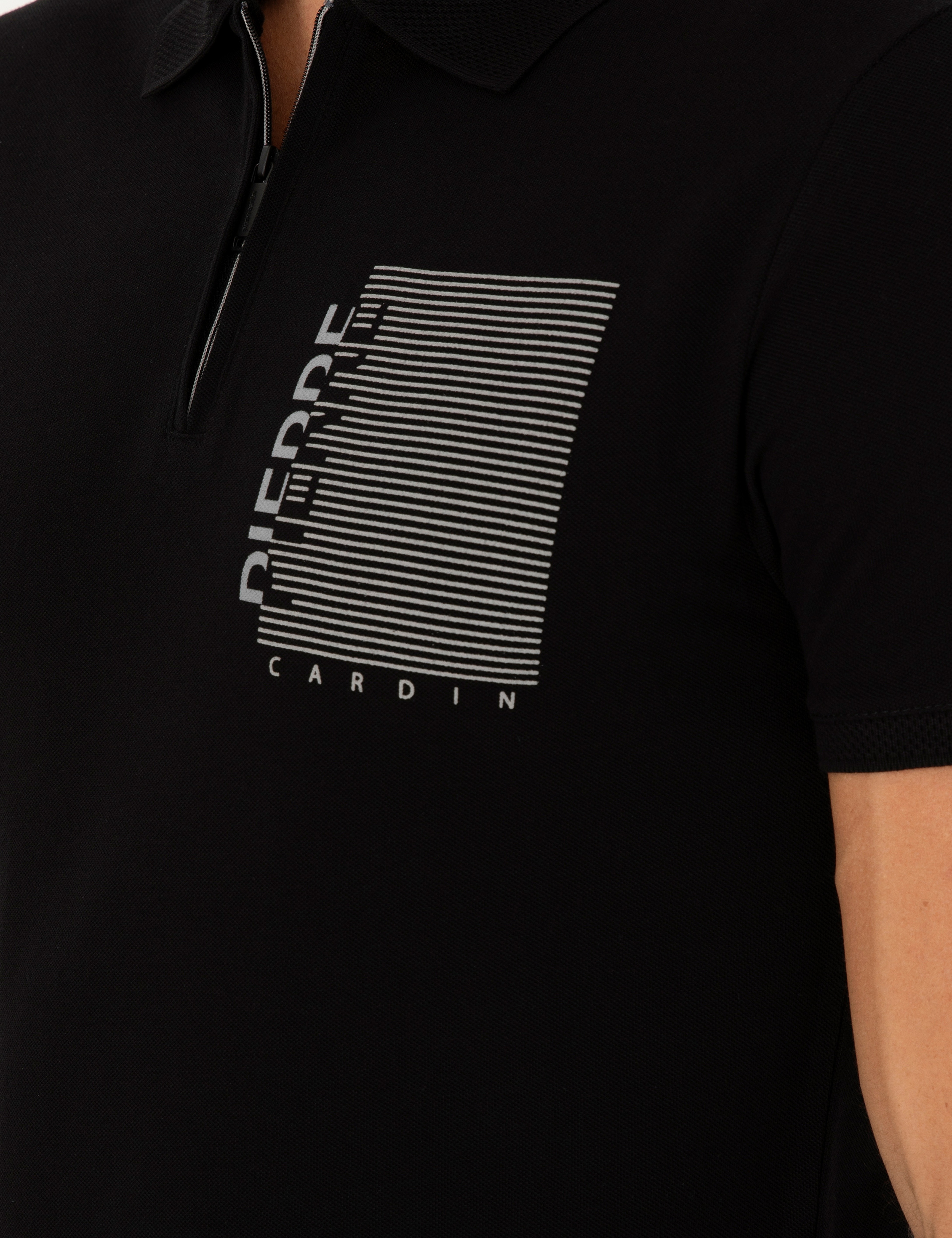 Siyah Slim Fit Tişört - Image 7